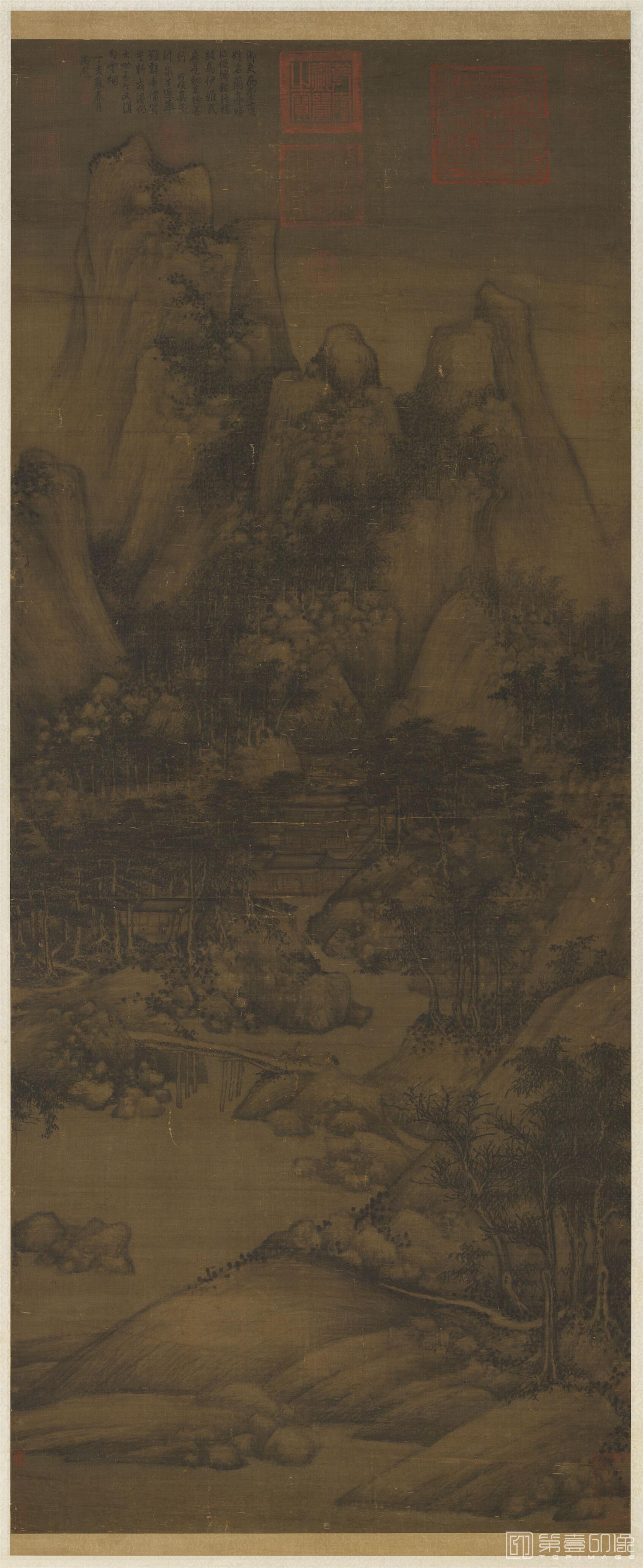 手绘-萧翼赚兰亭图轴 144.1x59.6
