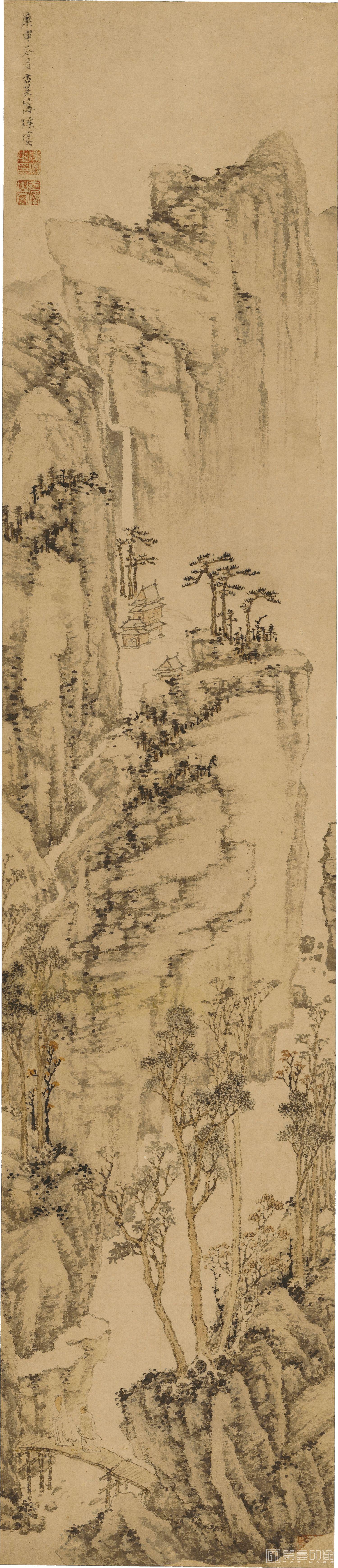 国画-秋山清兴图 126.3×25.8