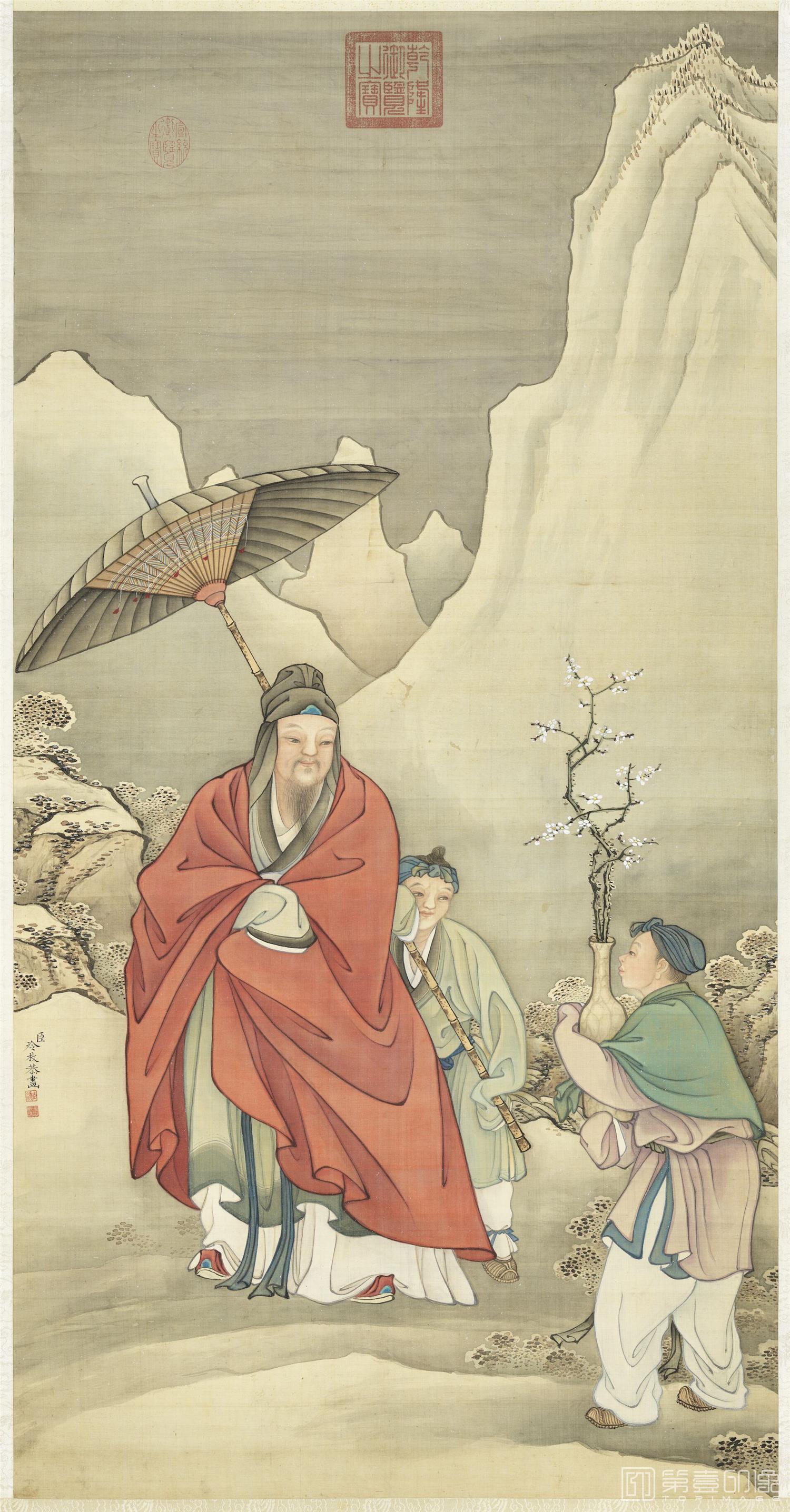 国画-人物画幅轴 119.7x61.5