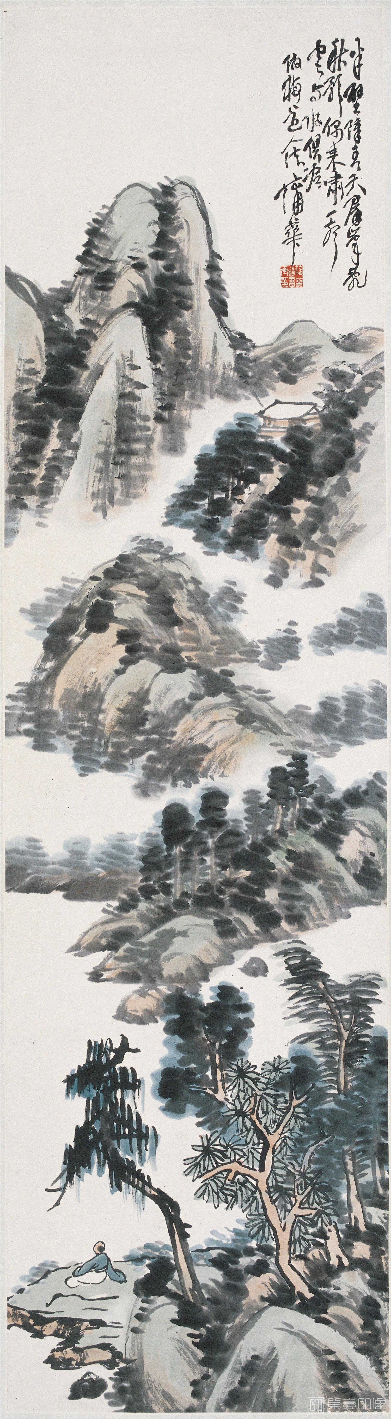 国画-山水四屏之二 150×40 嘉德