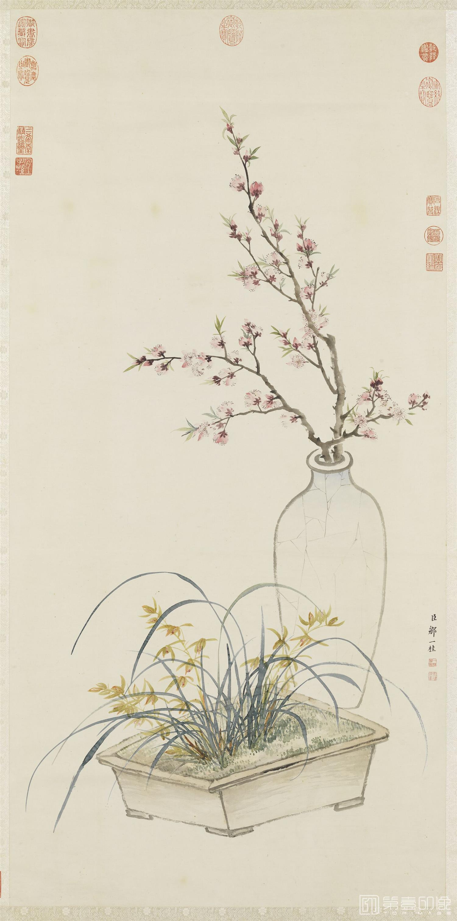 国画-花卉轴 126.7x62
