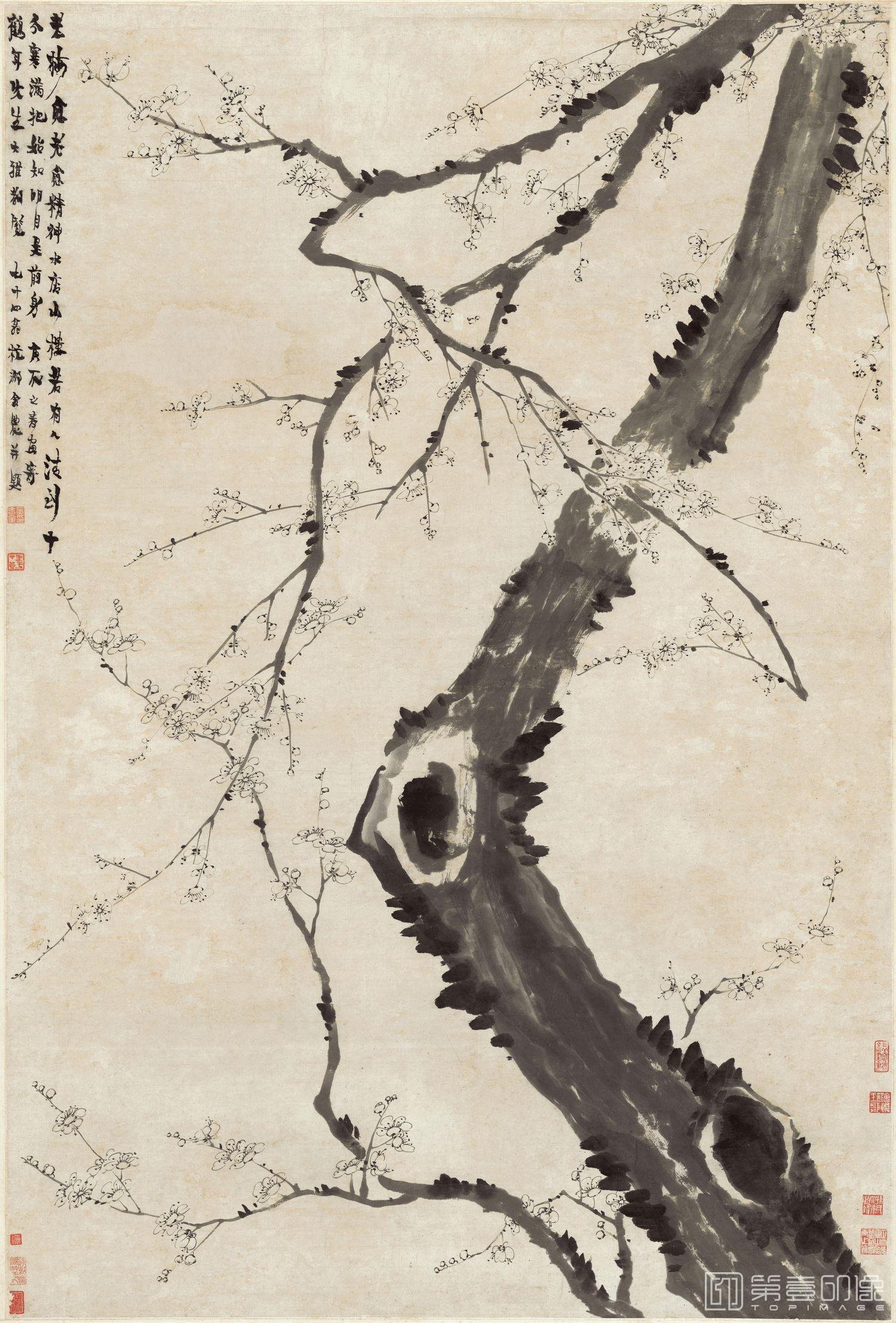国画-梅花图 (七十四岁) 138×92