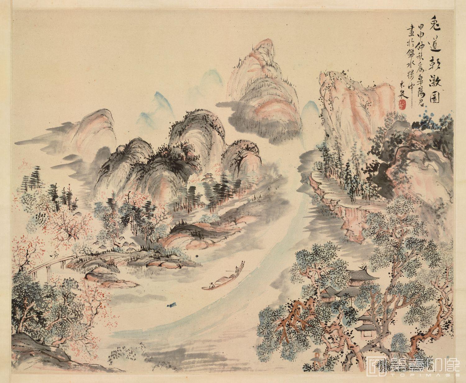 国画-青木木米 兔道朝暾图 169x206 东京国立博物馆