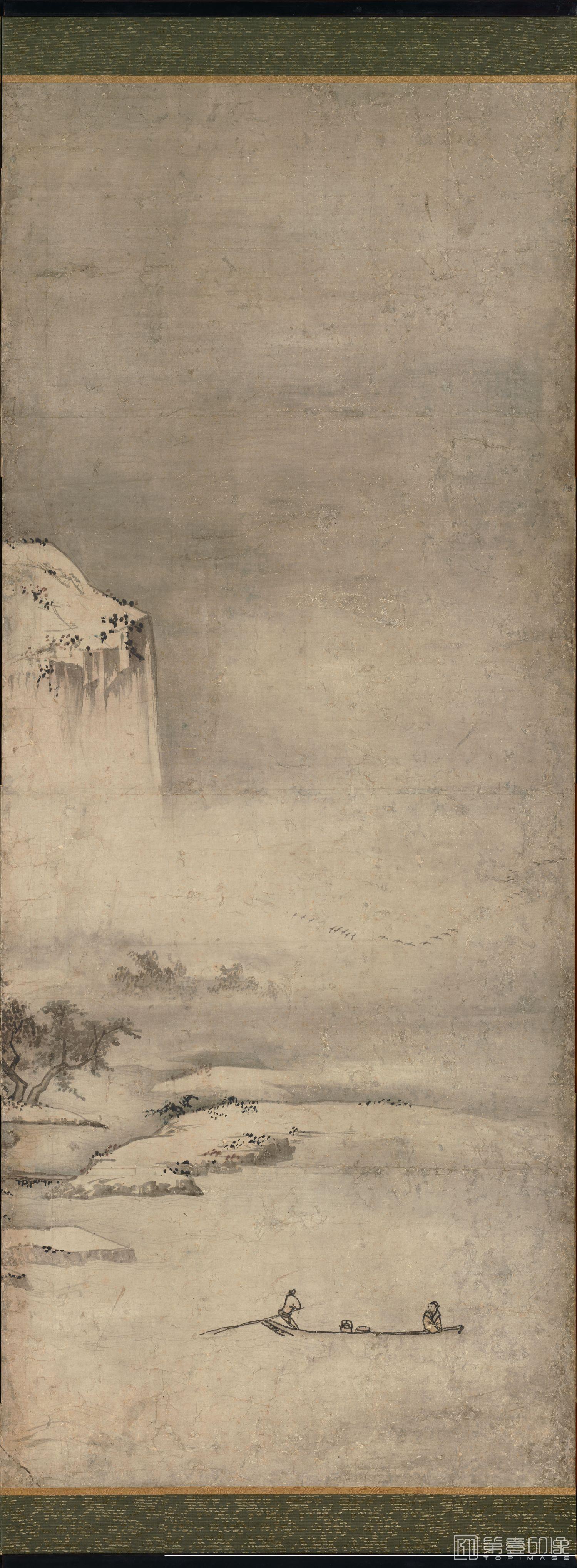 手绘-四季山水图屏风第二屏-3 150.4×355.4 东京 手绘-四季山水图屏风第二屏-3 150.4×355.4 东京