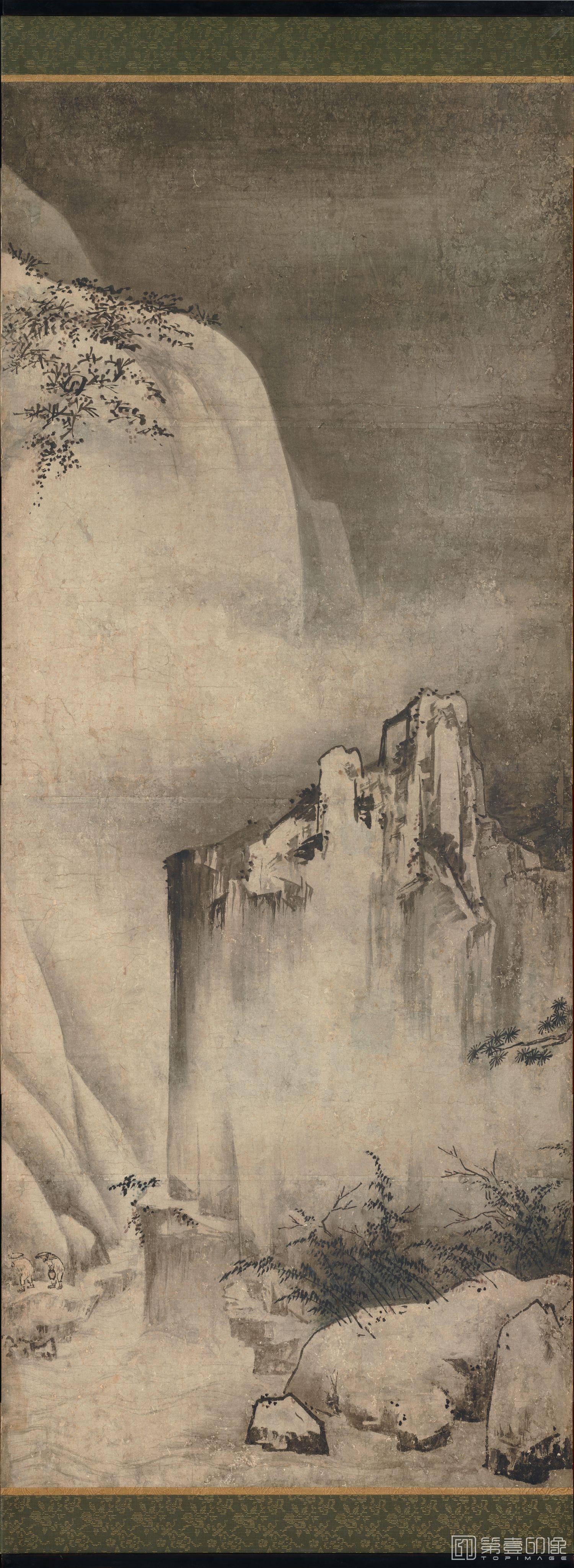 手绘-四季山水图屏风第二屏-5 150.4×355.4 东京 手绘-四季山水图屏风第二屏-5 150.4×355.4 东京