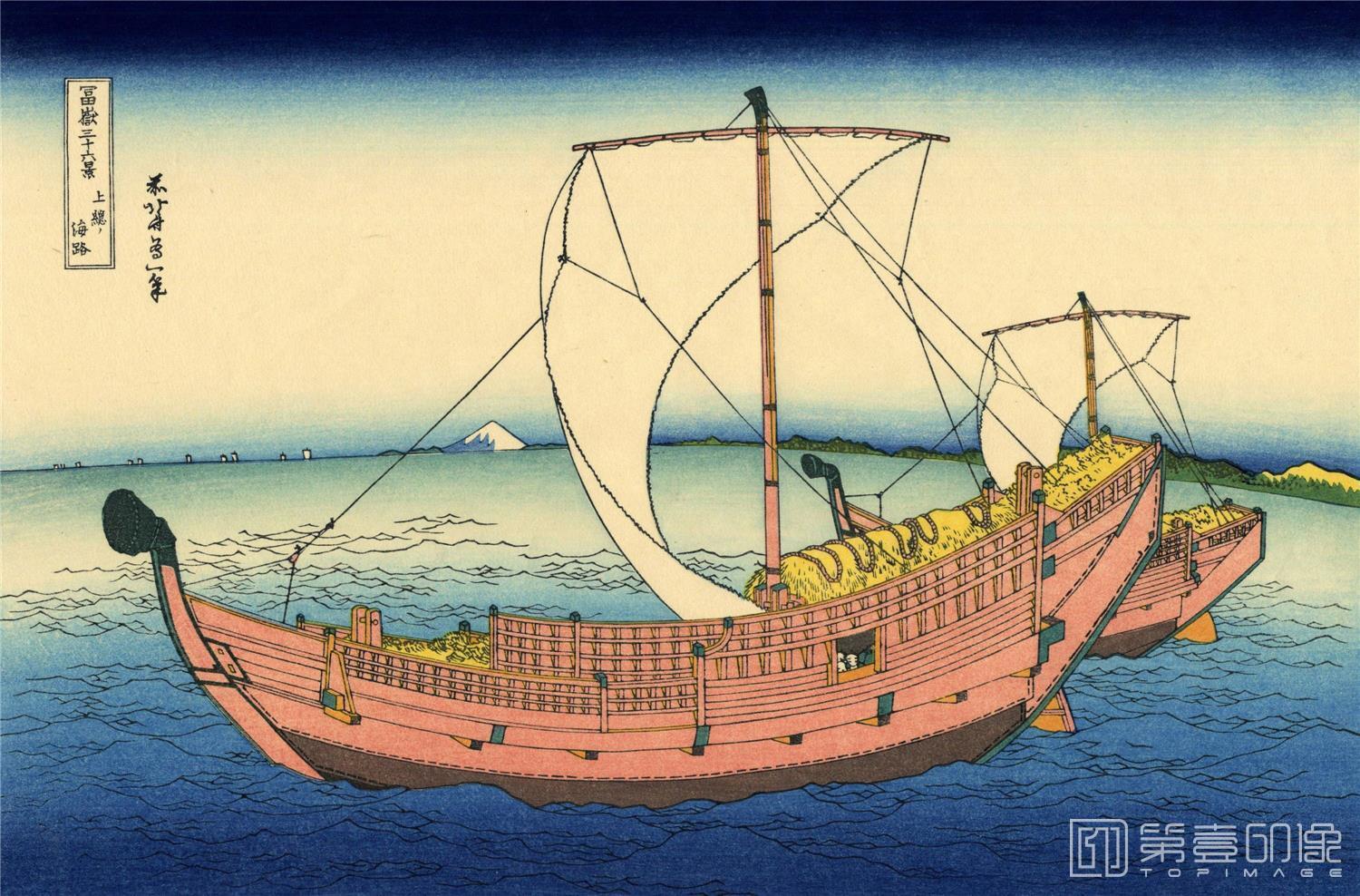 水粉画-葛饰北斋 富岳三十六景.追加10景.共46景.葛饰北斋画-30 水粉画-葛饰北斋 富岳三十六景.追加10景.共46景.葛饰北斋画-30
