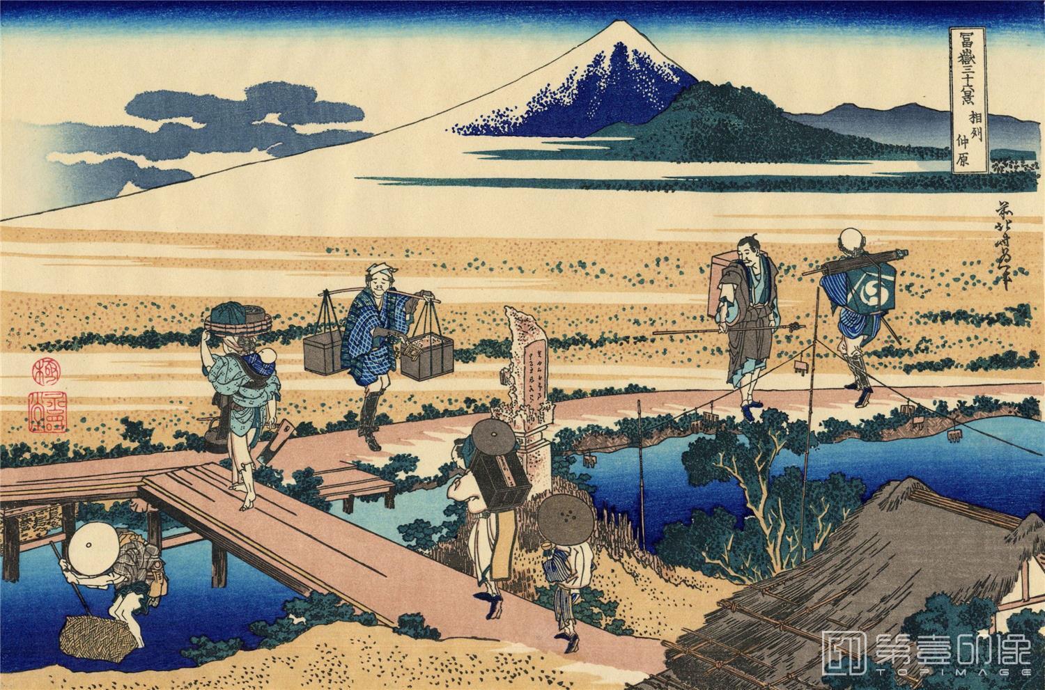 水粉画-葛饰北斋 富岳三十六景.追加10景.共46景.葛饰北斋画-40 水粉画-葛饰北斋 富岳三十六景.追加10景.共46景.葛饰北斋画-40