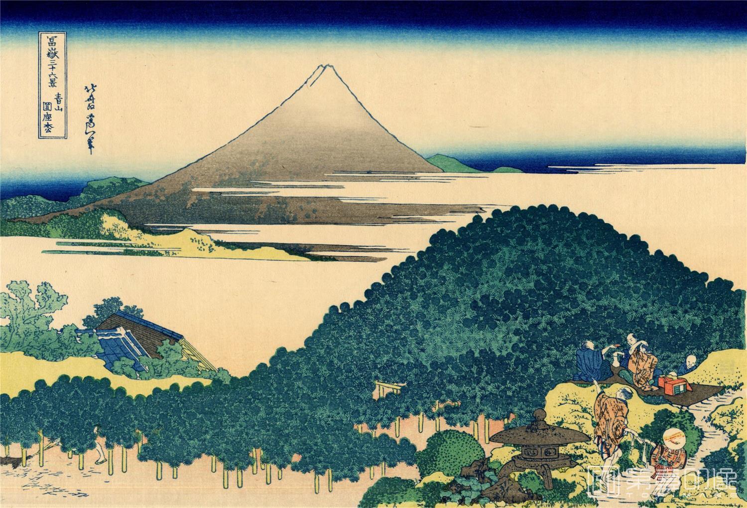 水粉画-葛饰北斋 富岳三十六景.追加10景.共46景.葛饰北斋画-6 水粉画-葛饰北斋 富岳三十六景.追加10景.共46景.葛饰北斋画-6