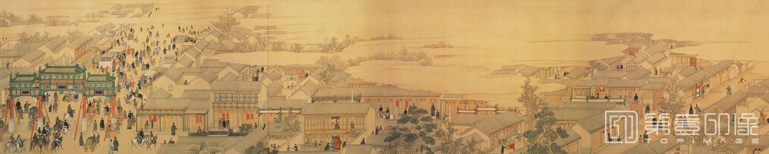 国画-日月合璧五星联珠图卷-3 48.9x1342.6cm