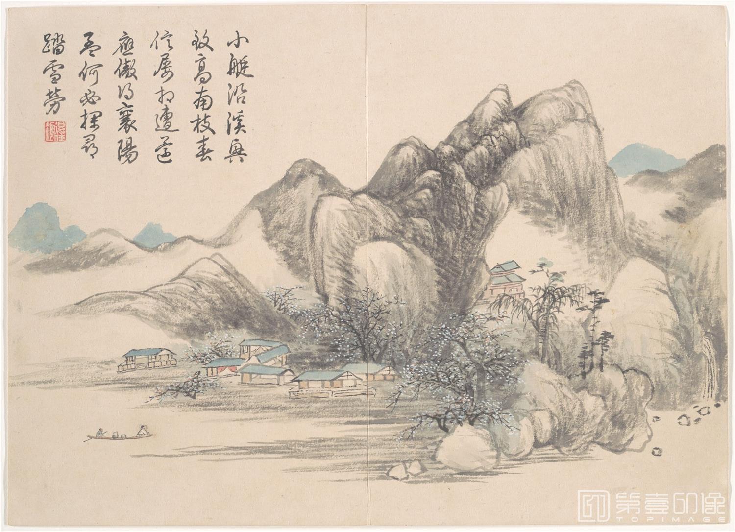 国画-景敷四气冬景图册-10 36x26