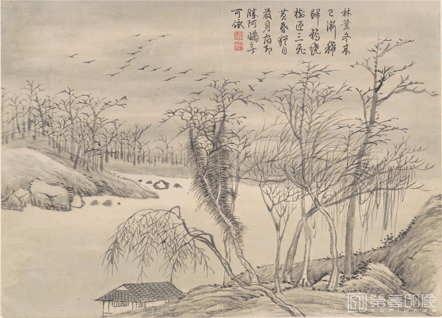 国画-山水花鸟册12开-01