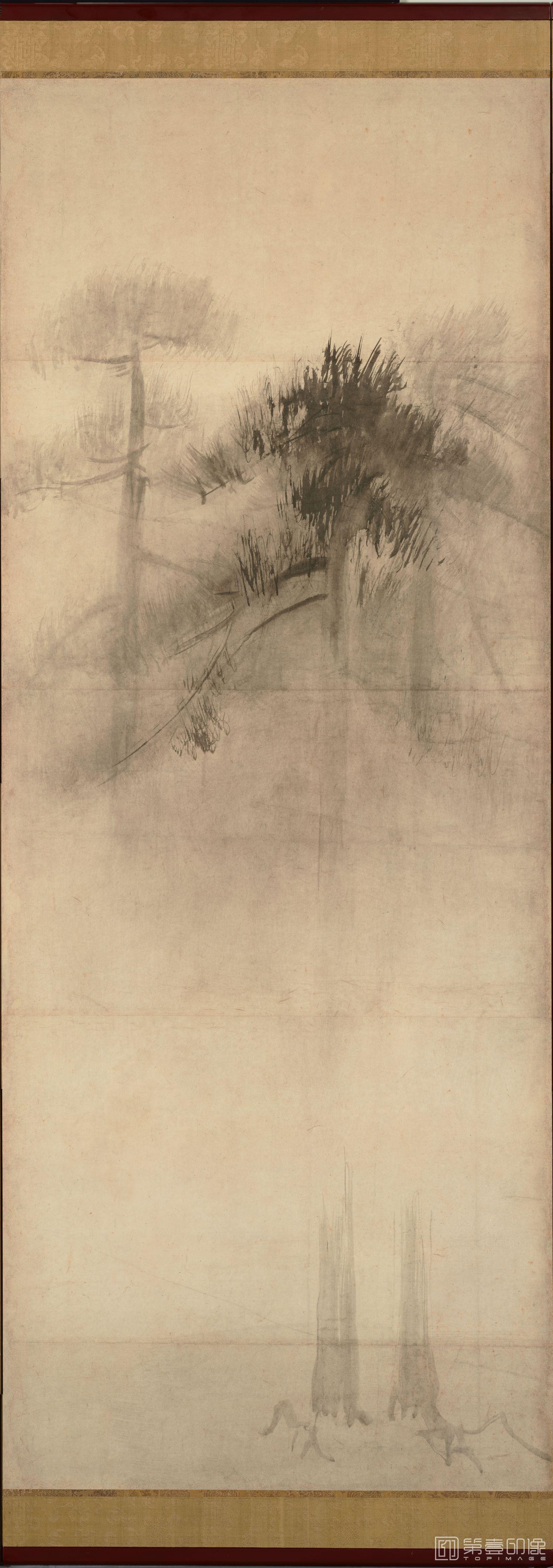 手绘-长谷川 安土桃山时代 松林图屏风-第一屏-3 156.8x356cm 东京