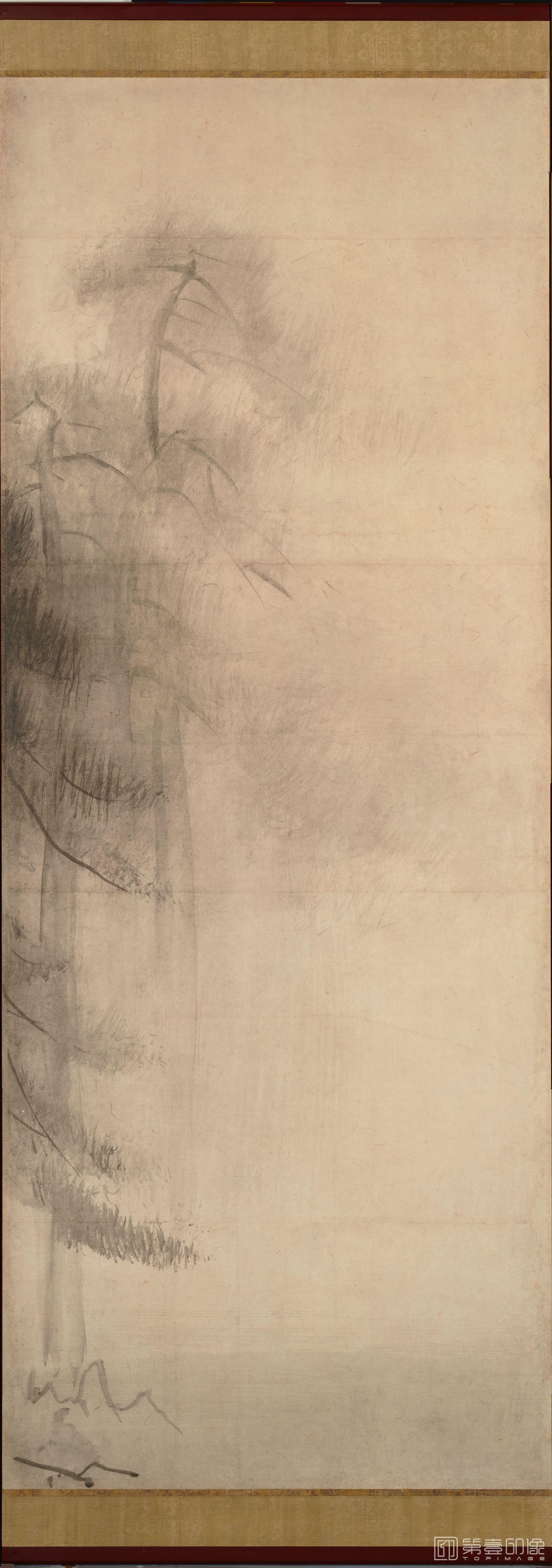 手绘-长谷川 安土桃山时代 松林图屏风-第一屏-4 156.8x356cm 东京 手绘-长谷川 安土桃山时代 松林图屏风-第一屏-4 156.8x356cm 东京