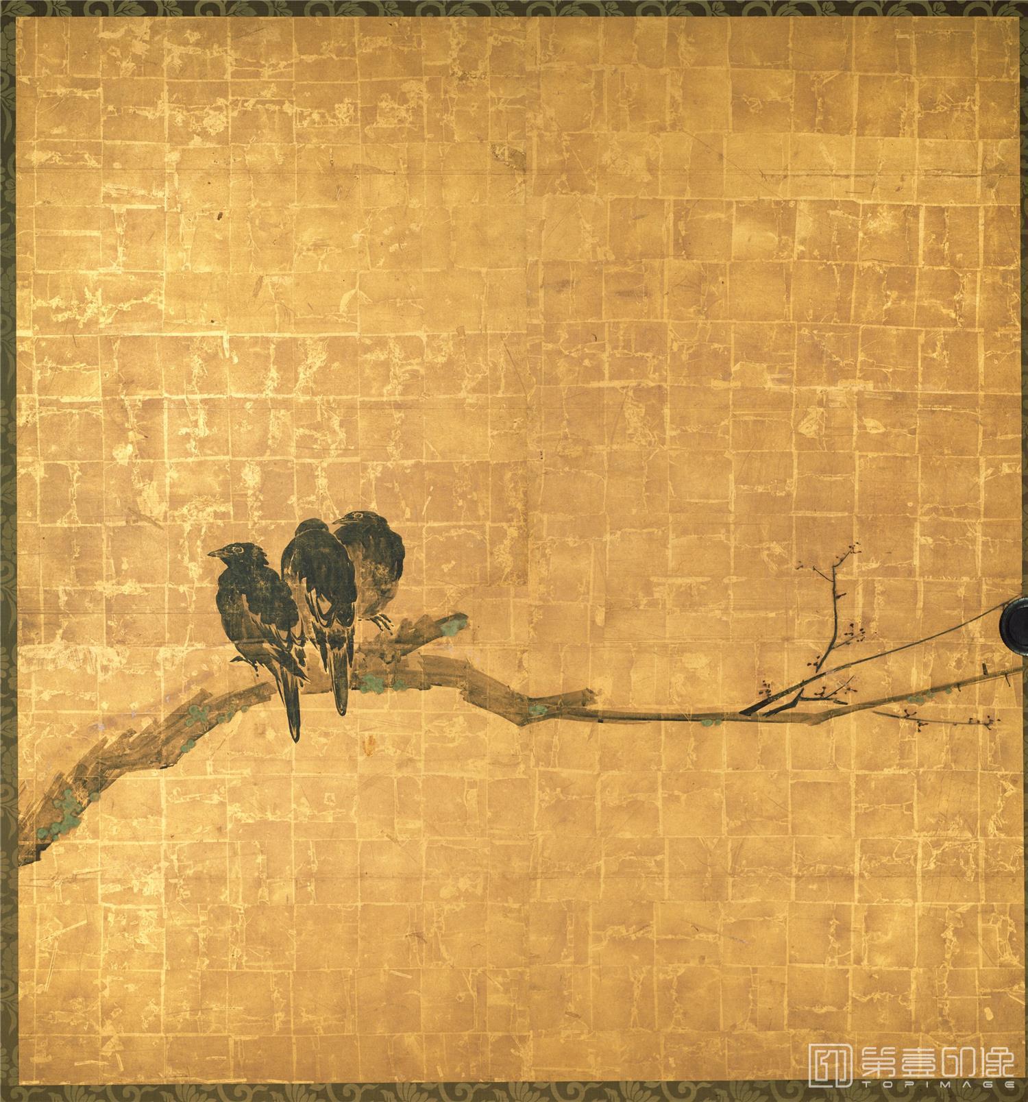 国画-云谷等颜 梅鸦图册纸本 (京都)-4 安土桃山时代