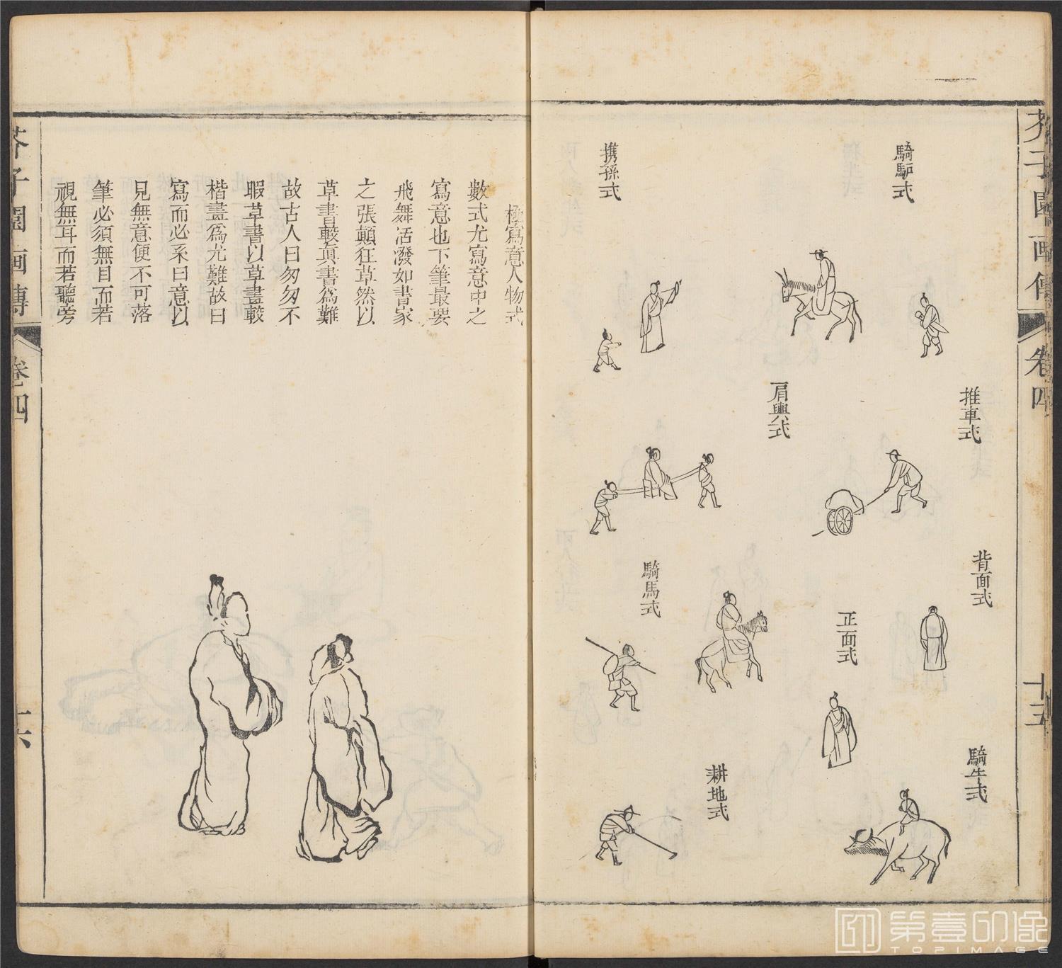 手绘-芥子园画传.初集.五卷.清康熙时期芥子园刊五色套印本-157 手绘-芥子园画传.初集.五卷.清康熙时期芥子园刊五色套印本-157
