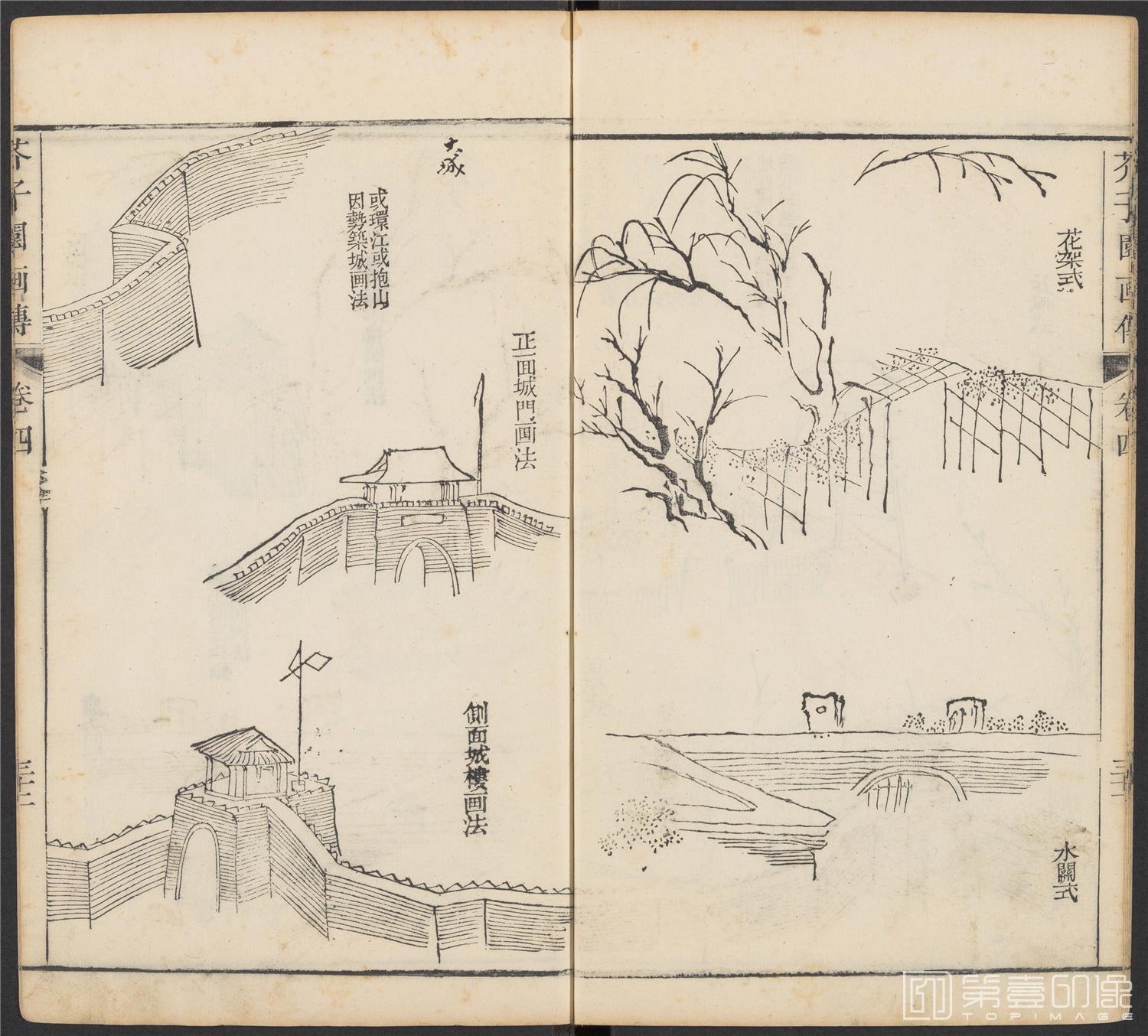 手绘-芥子园画传.初集.五卷.清康熙时期芥子园刊五色套印本-173 手绘-芥子园画传.初集.五卷.清康熙时期芥子园刊五色套印本-173