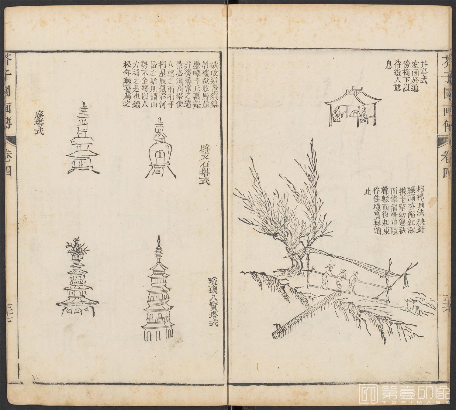 手绘-芥子园画传.初集.五卷.清康熙时期芥子园刊五色套印本-177 手绘-芥子园画传.初集.五卷.清康熙时期芥子园刊五色套印本-177