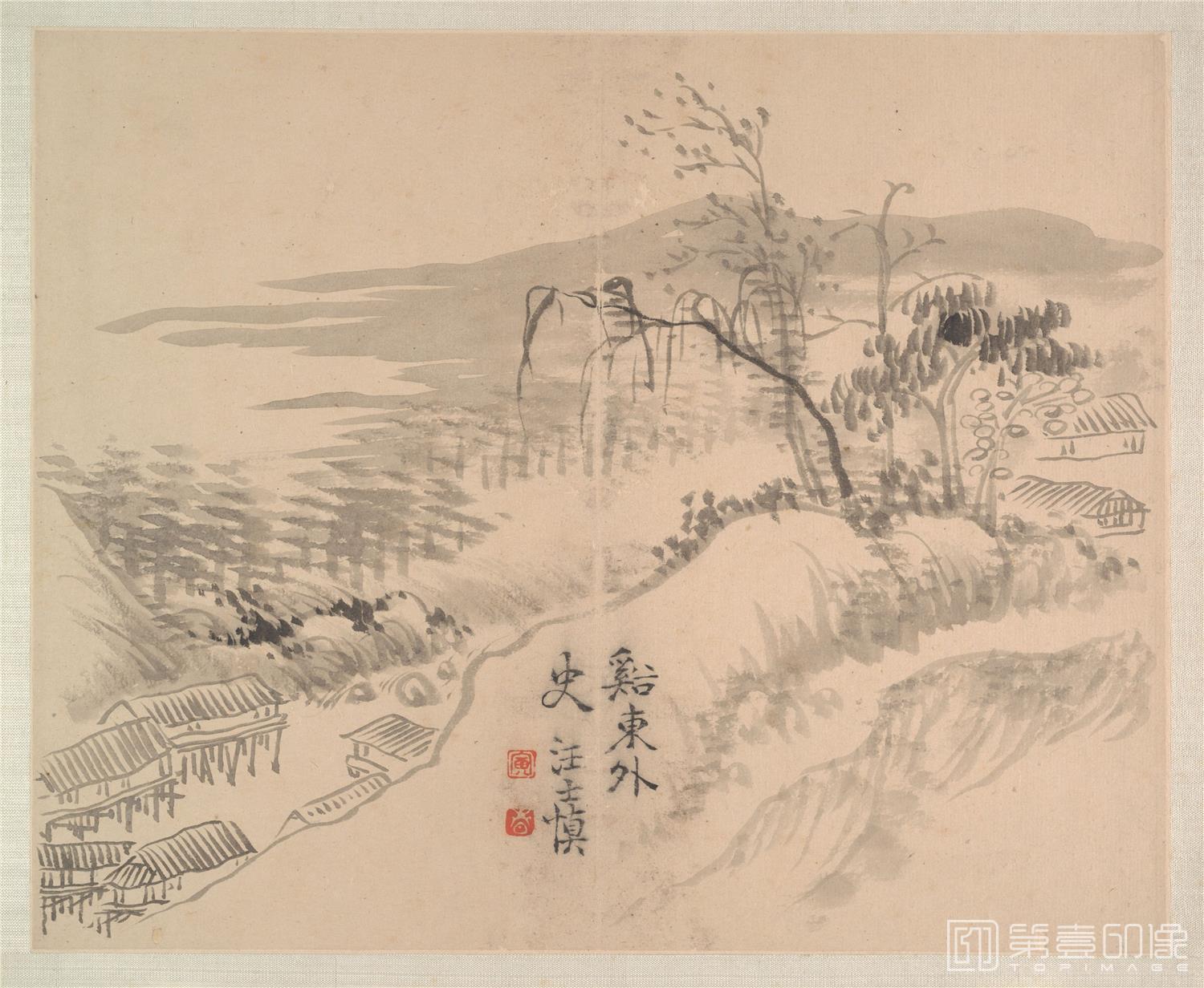水彩画-花卉山水图册页 (八开)4