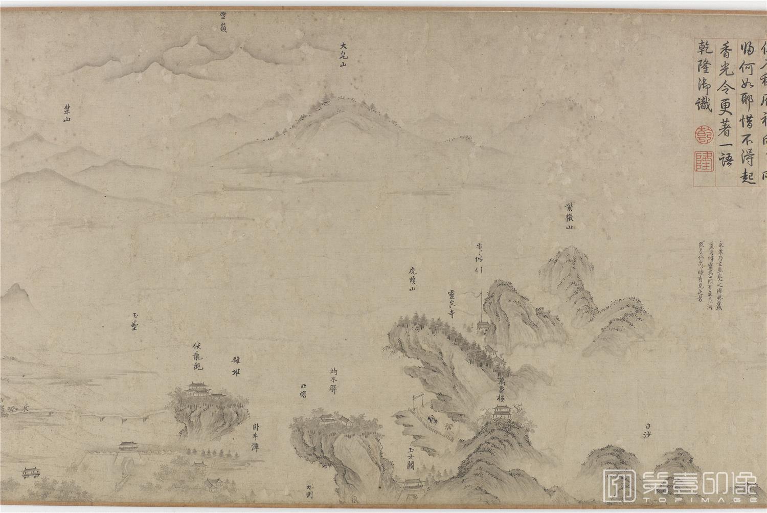 手绘-蜀川胜概图