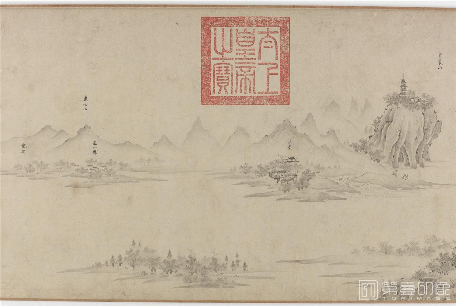 手绘-蜀川胜概图