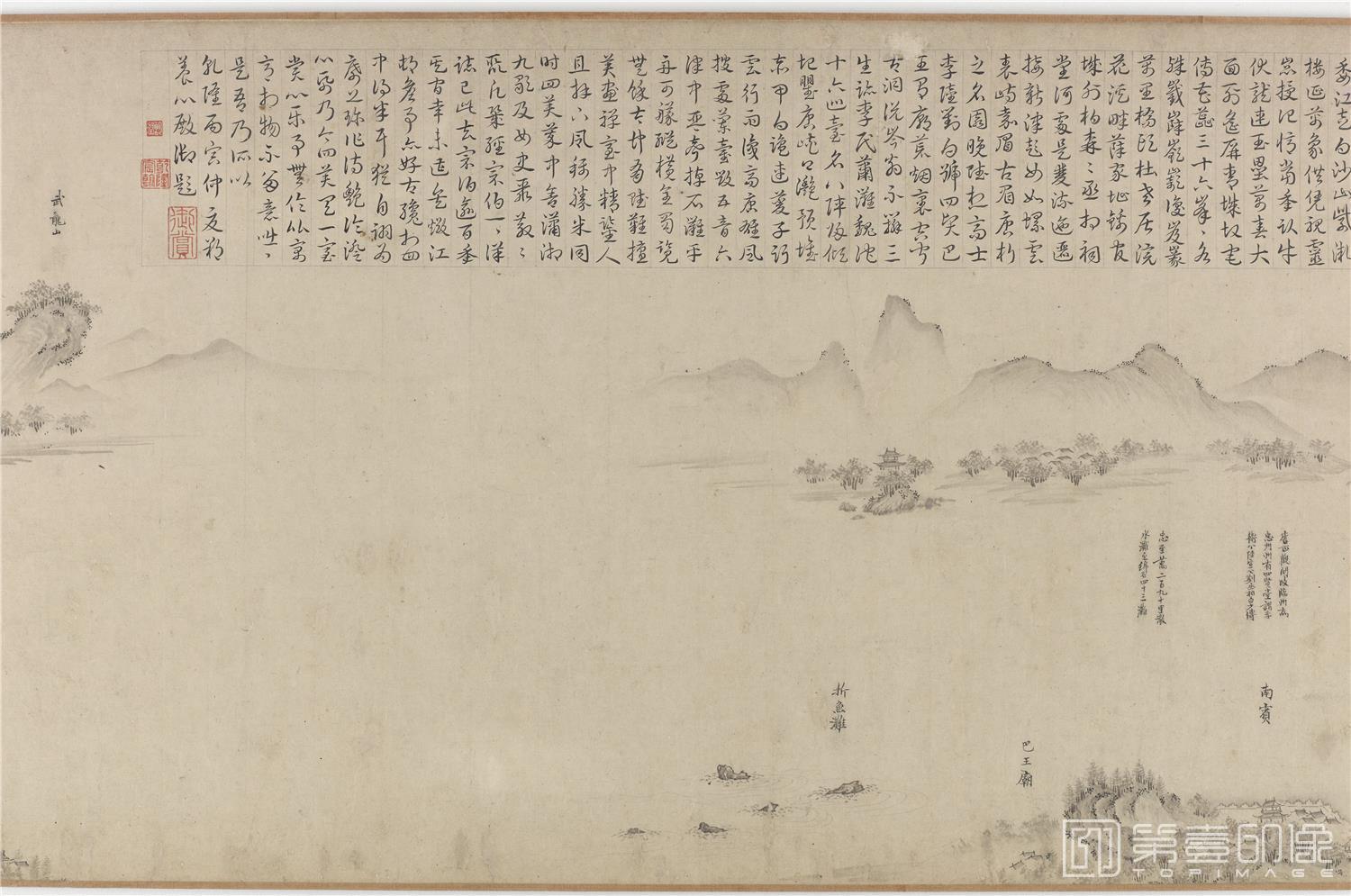 手绘-蜀川胜概图