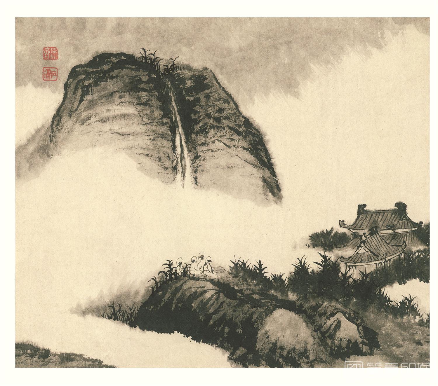 国画-设色山水册 (1) 30x35