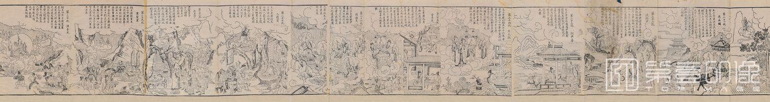 手绘-金阙玄元太上老君八十一化图卷-5 2462x32cm