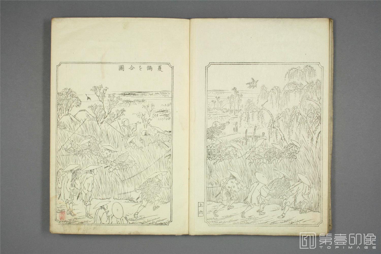 手绘-鹰镜.河锅晓斋.文久二年.1862年-008