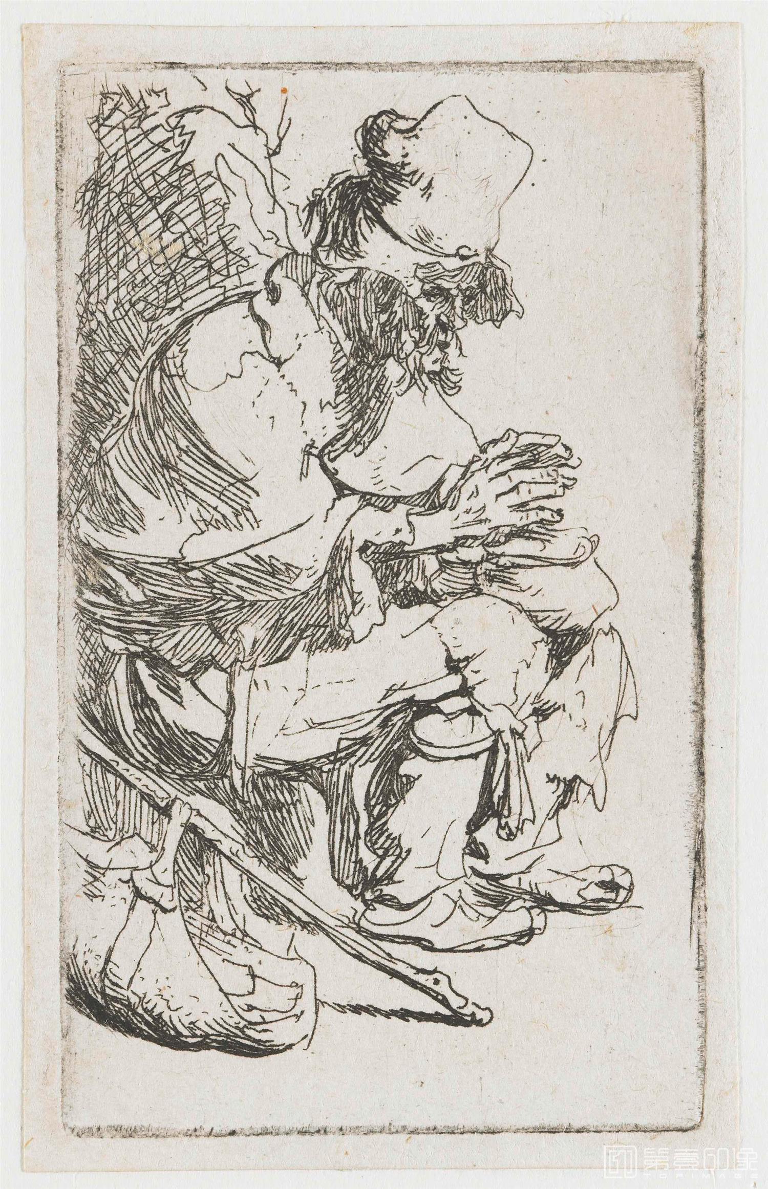 速写-伦勃朗·哈尔曼松·凡·莱因 Rembrandt Harmenszoon van Rijn作品集-402