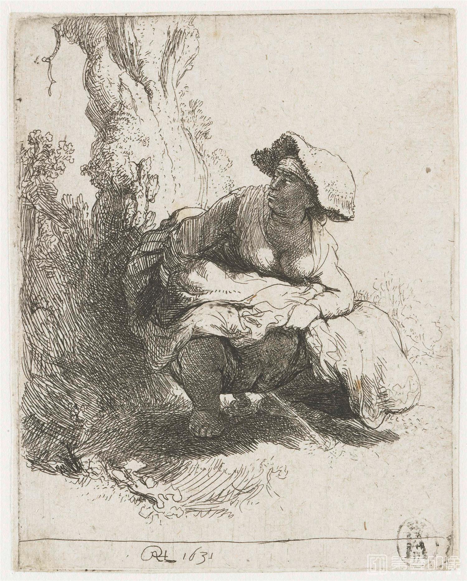 素描-伦勃朗·哈尔曼松·凡·莱因 Rembrandt Harmenszoon van Rijn作品集-409