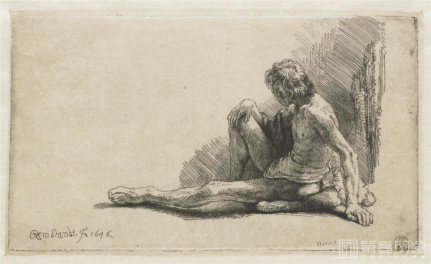 素描-伦勃朗·哈尔曼松·凡·莱因 Rembrandt Harmenszoon van Rijn作品集-412