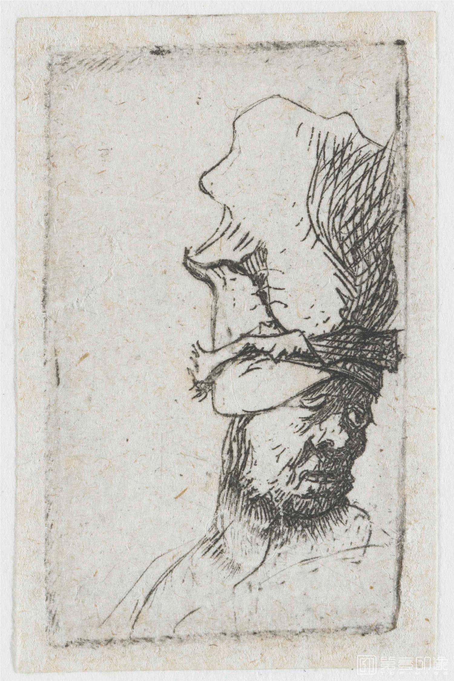 速写-伦勃朗·哈尔曼松·凡·莱因 Rembrandt Harmenszoon van Rijn作品集-448