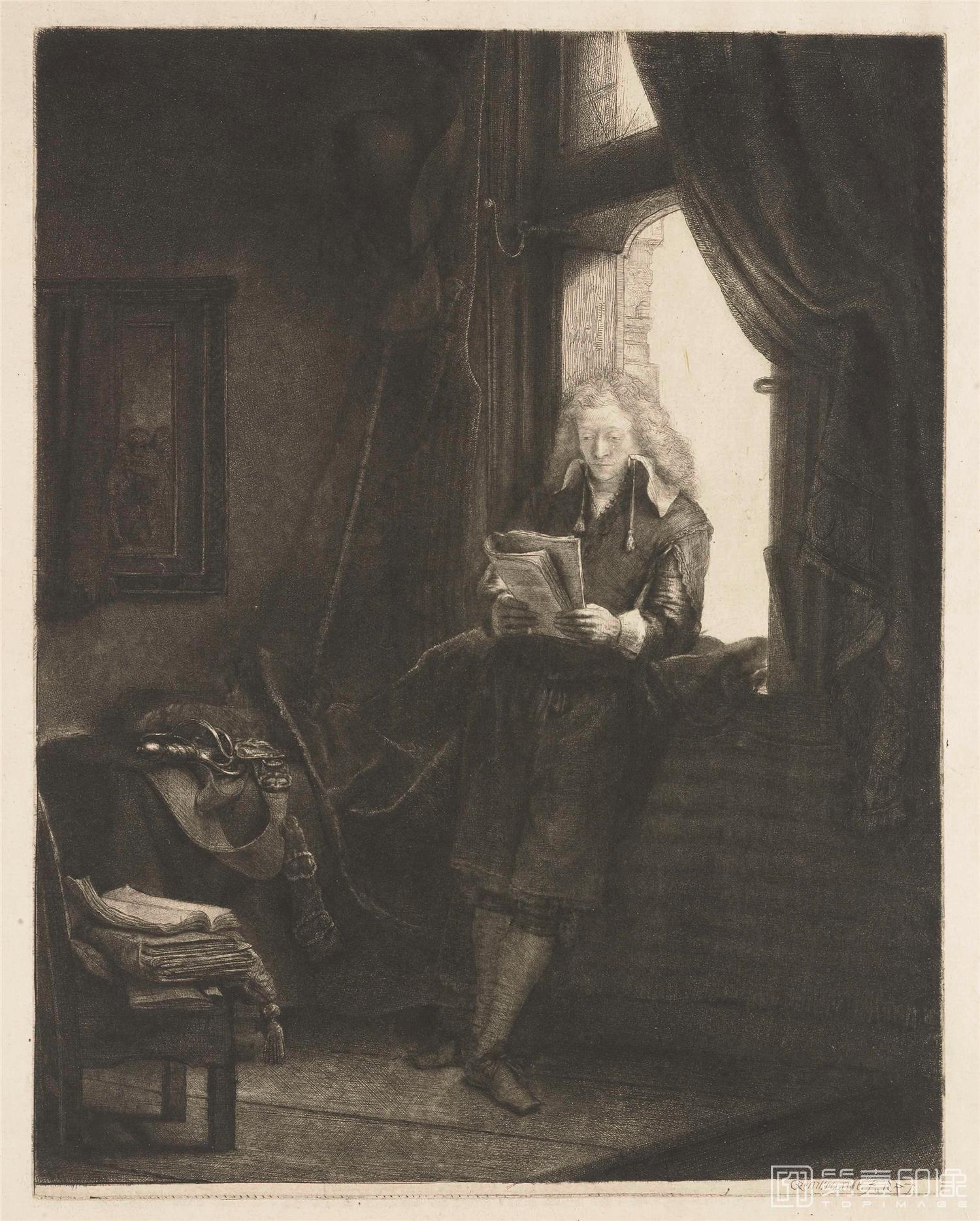 素描-伦勃朗·哈尔曼松·凡·莱因 Rembrandt Harmenszoon van Rijn作品集-527