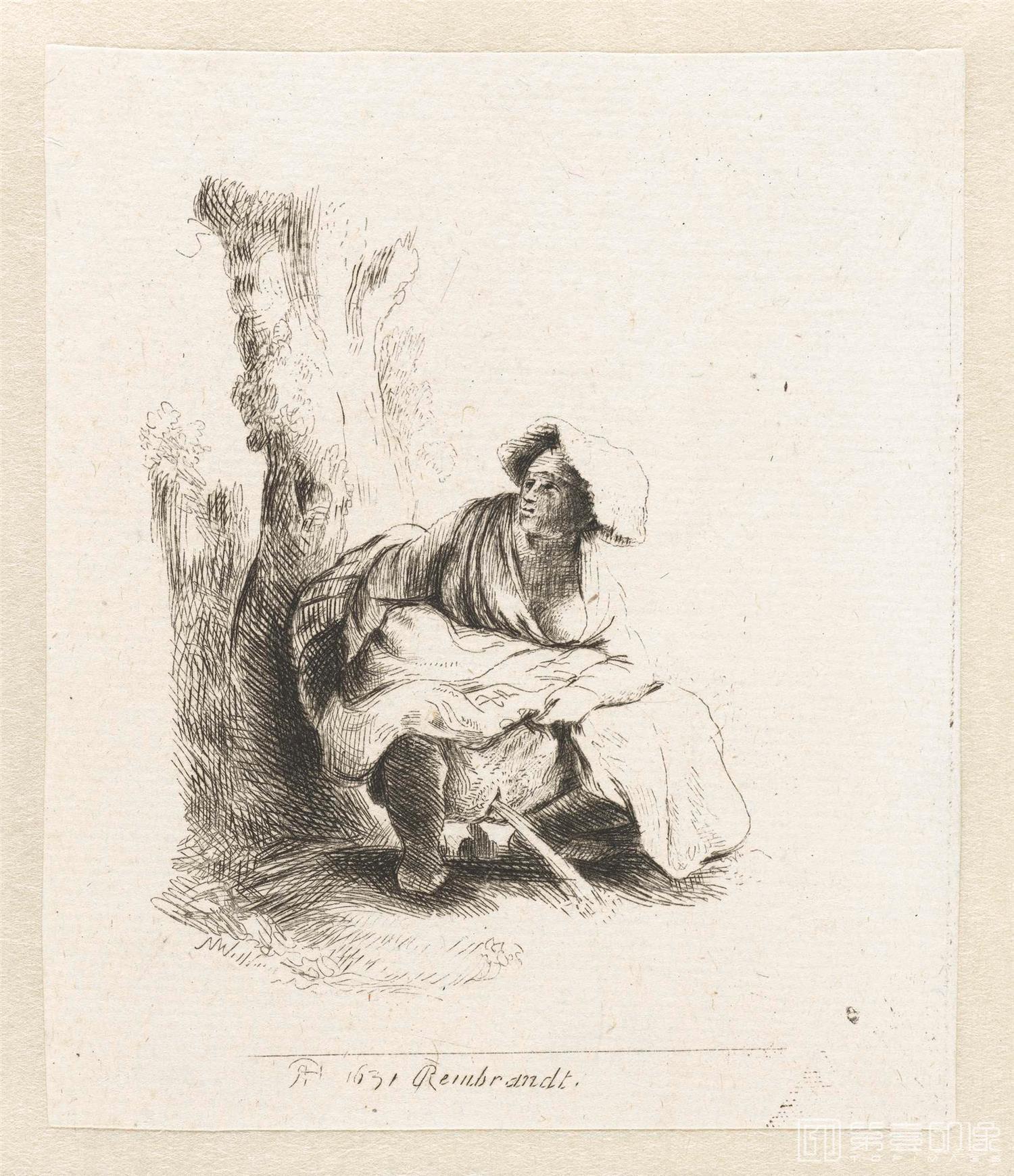 速写-伦勃朗·哈尔曼松·凡·莱因 Rembrandt Harmenszoon van Rijn作品集-536
