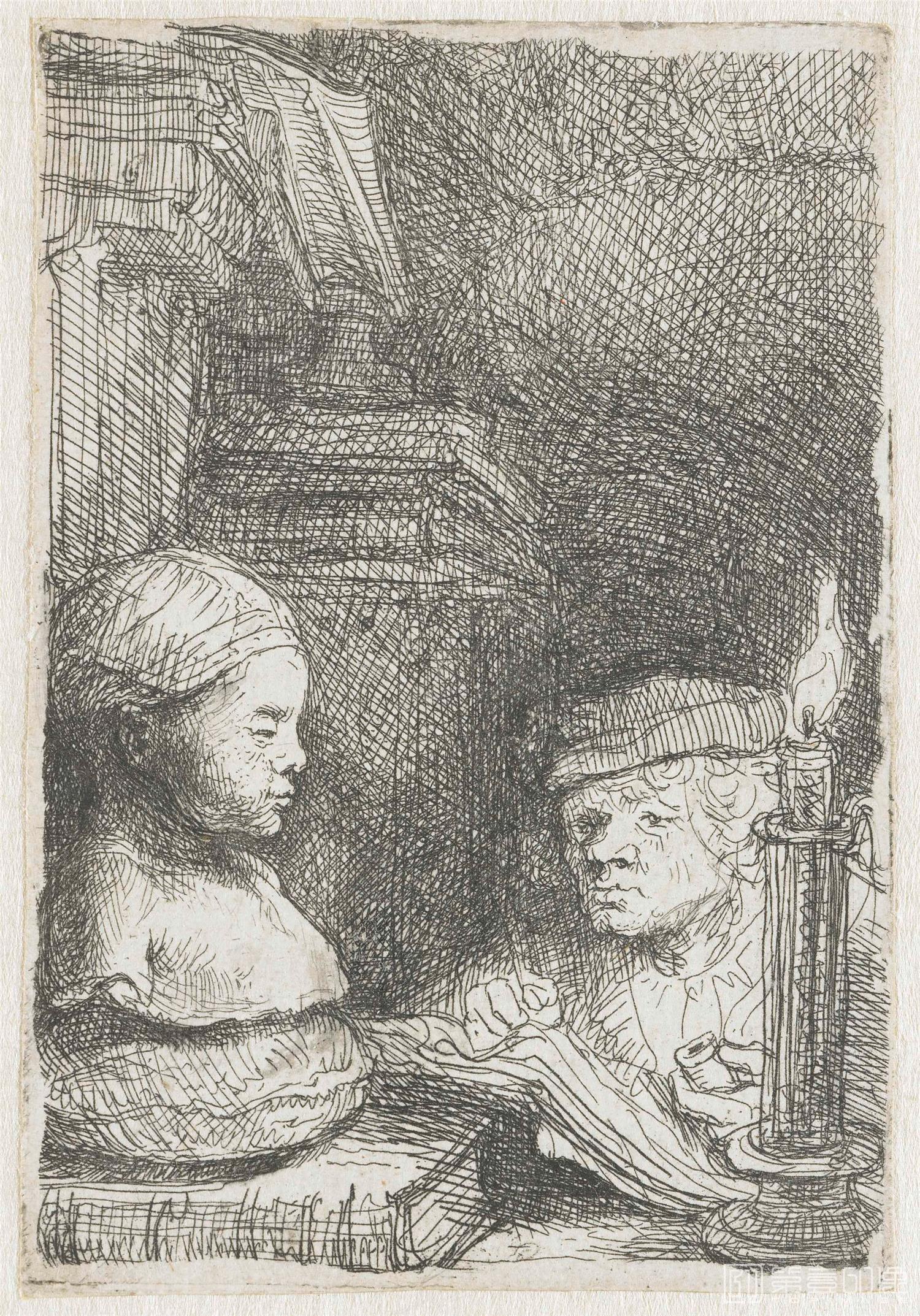 速写-伦勃朗·哈尔曼松·凡·莱因 Rembrandt Harmenszoon van Rijn作品集-559