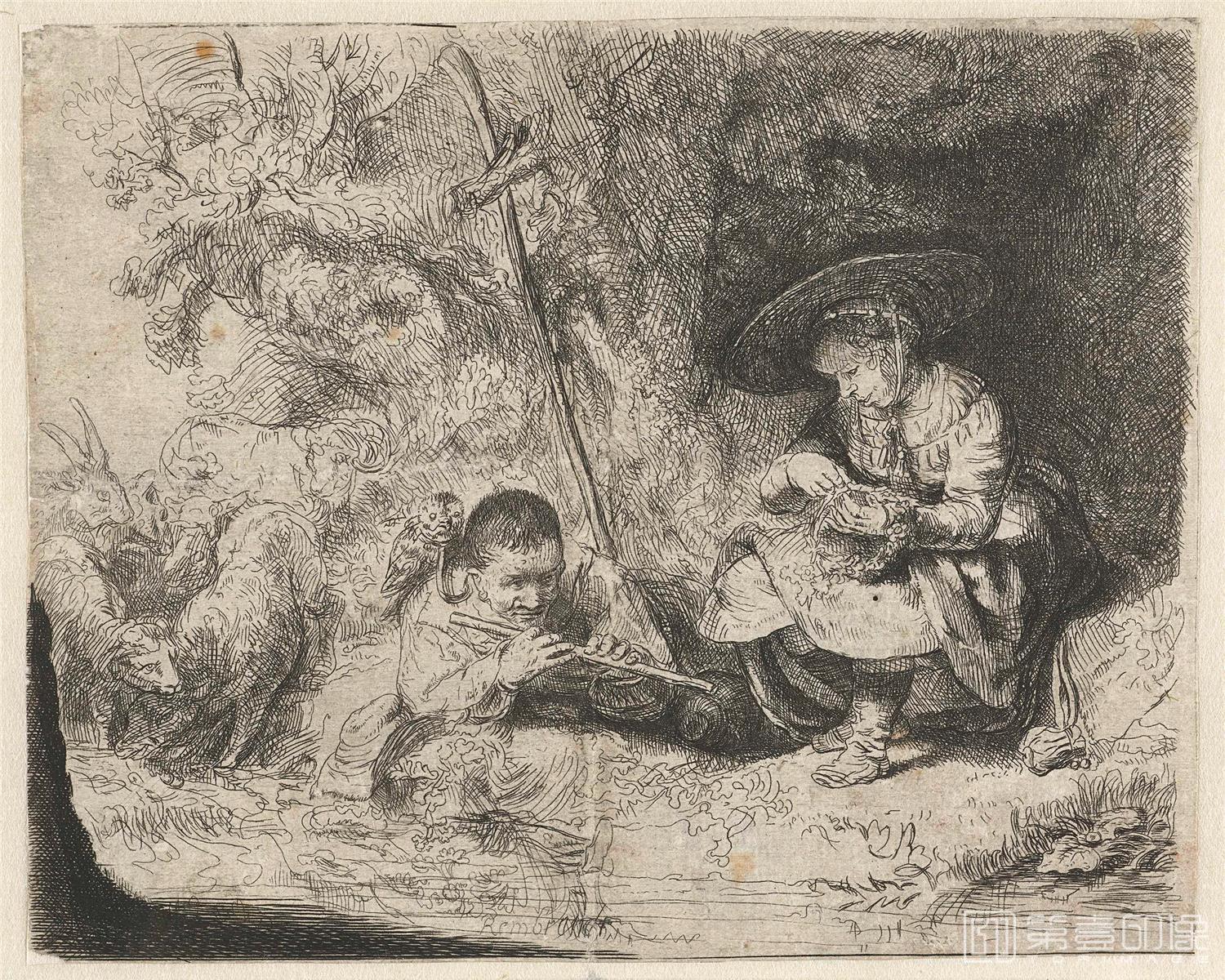 素描-伦勃朗·哈尔曼松·凡·莱因 Rembrandt Harmenszoon van Rijn作品集-594