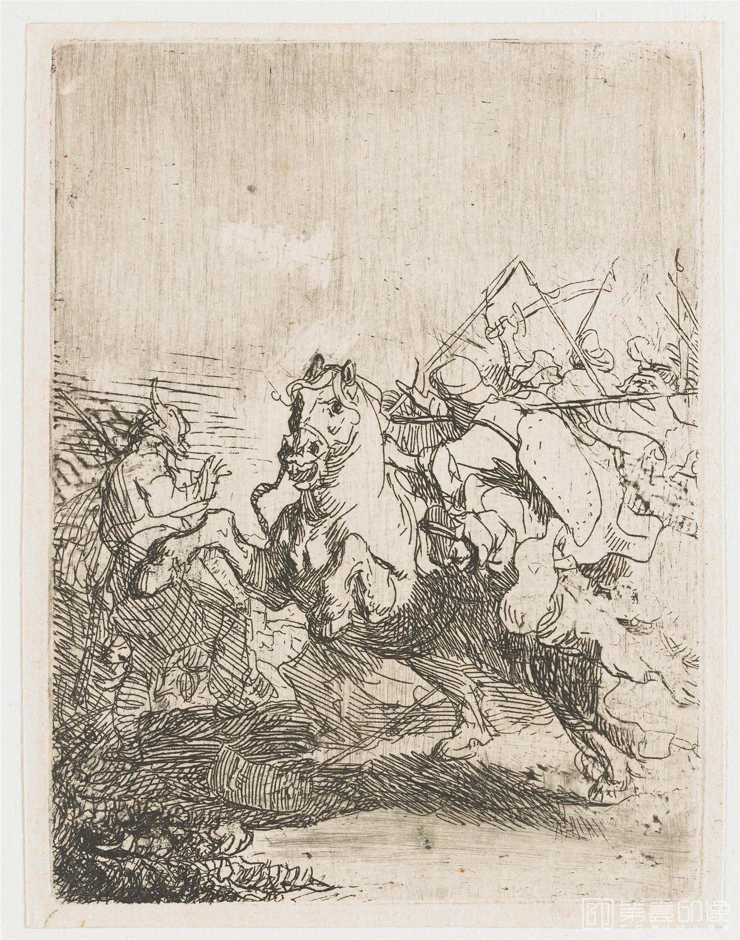 速写-伦勃朗·哈尔曼松·凡·莱因 Rembrandt Harmenszoon van Rijn作品集-756