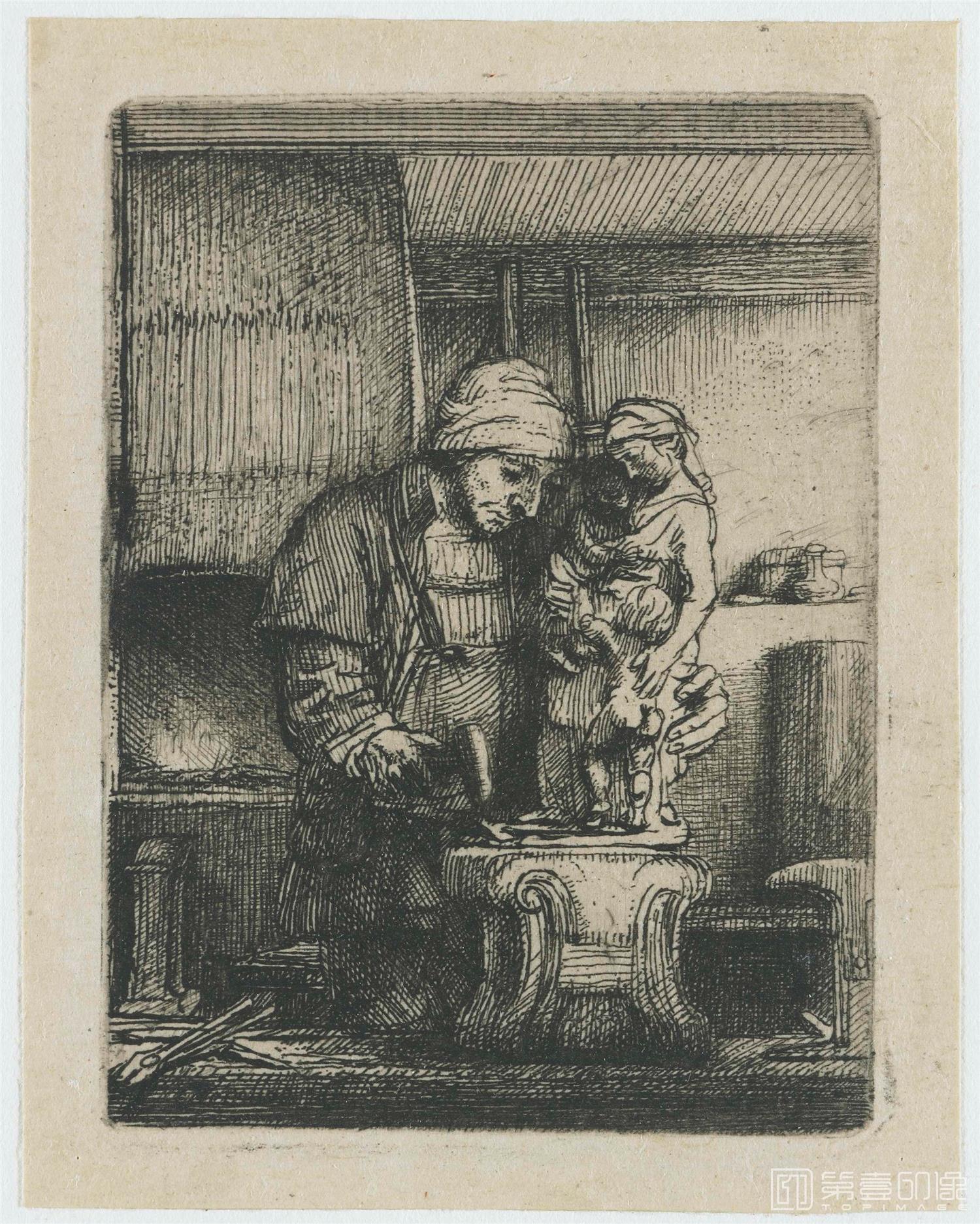 素描-伦勃朗·哈尔曼松·凡·莱因 Rembrandt Harmenszoon van Rijn作品集-759