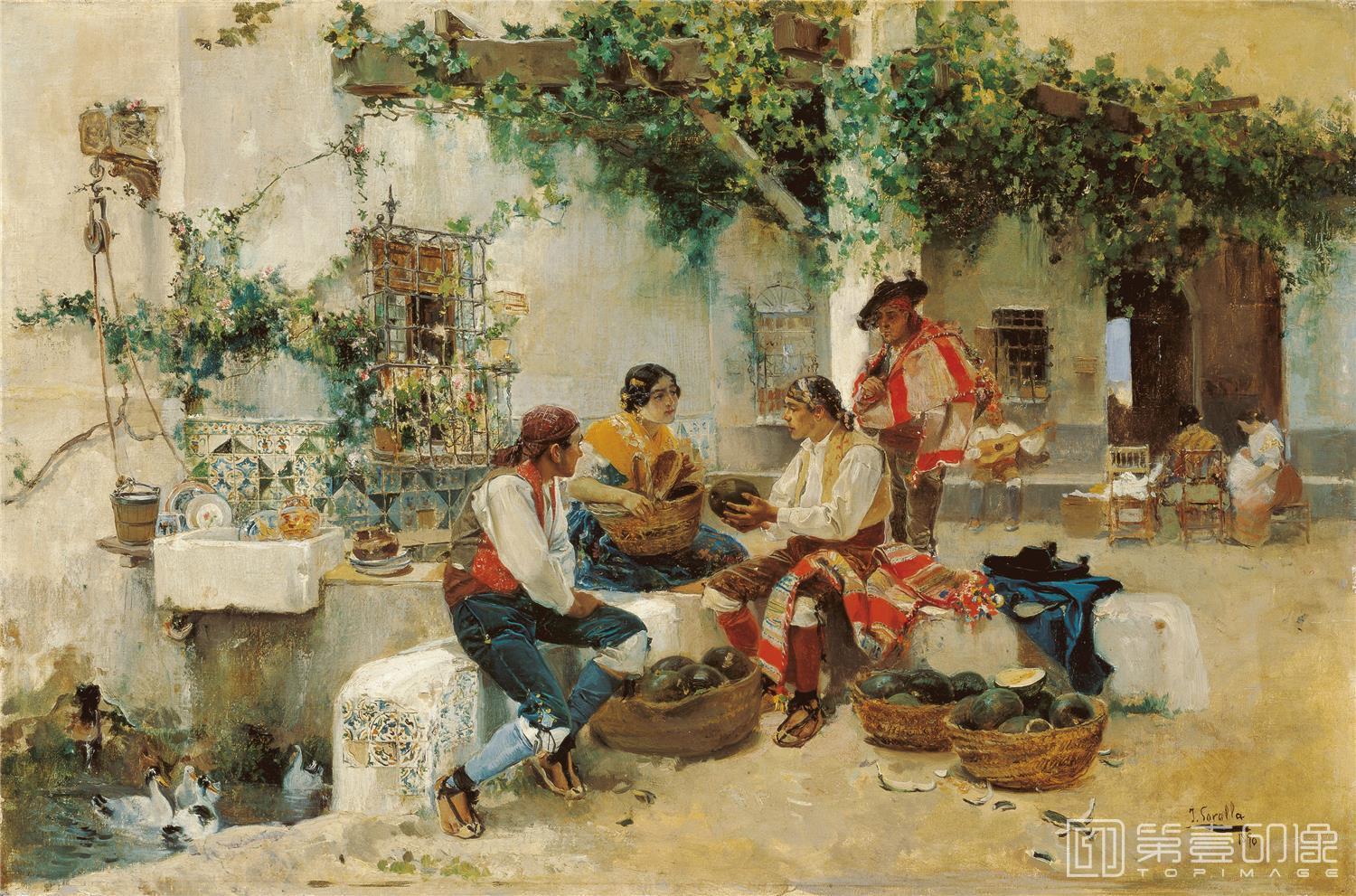 油画-华金·索罗拉亚·巴斯蒂达 Joaquín Sorolla yBastida-089