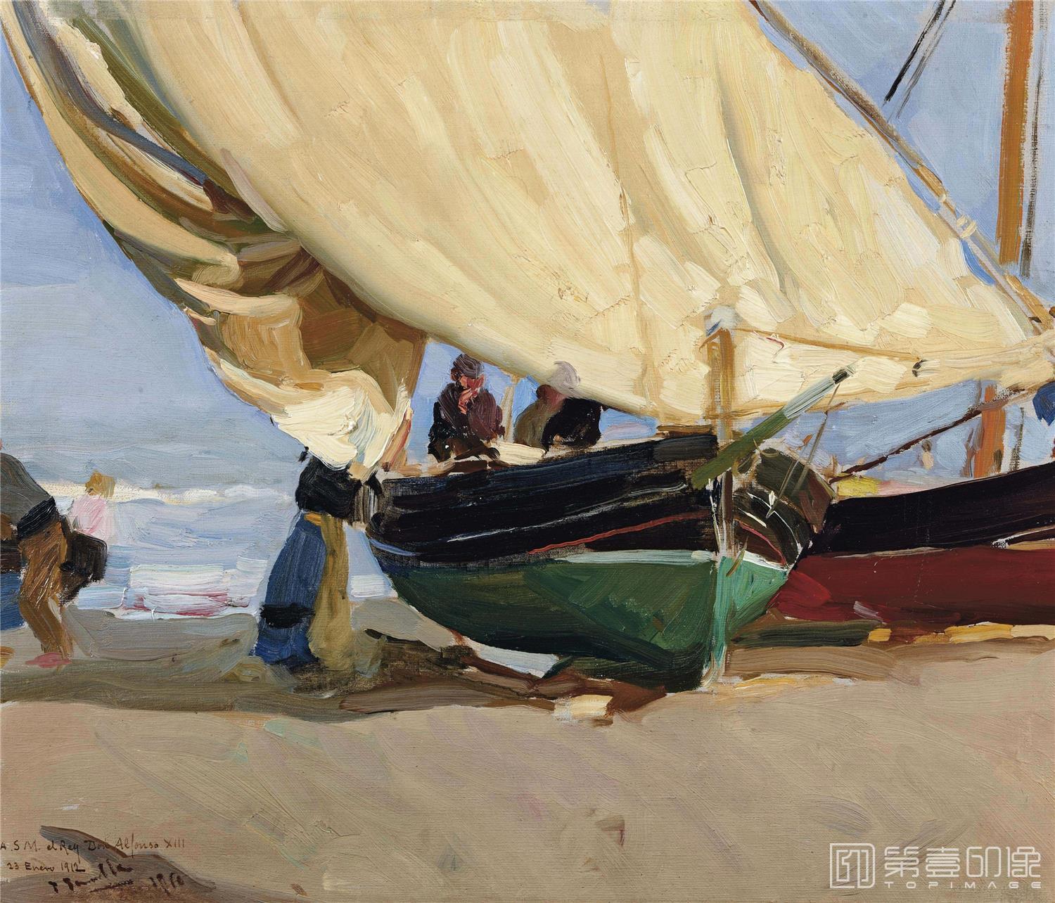 油画-华金·索罗拉亚·巴斯蒂达 Joaquín Sorolla yBastida-094