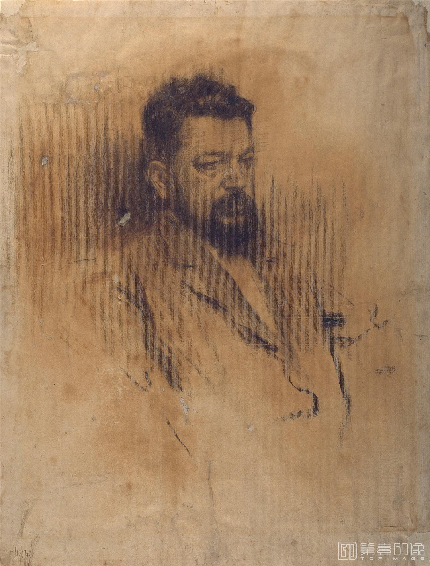 素描-华金·索罗拉亚·巴斯蒂达 Joaquín Sorolla yBastida-096