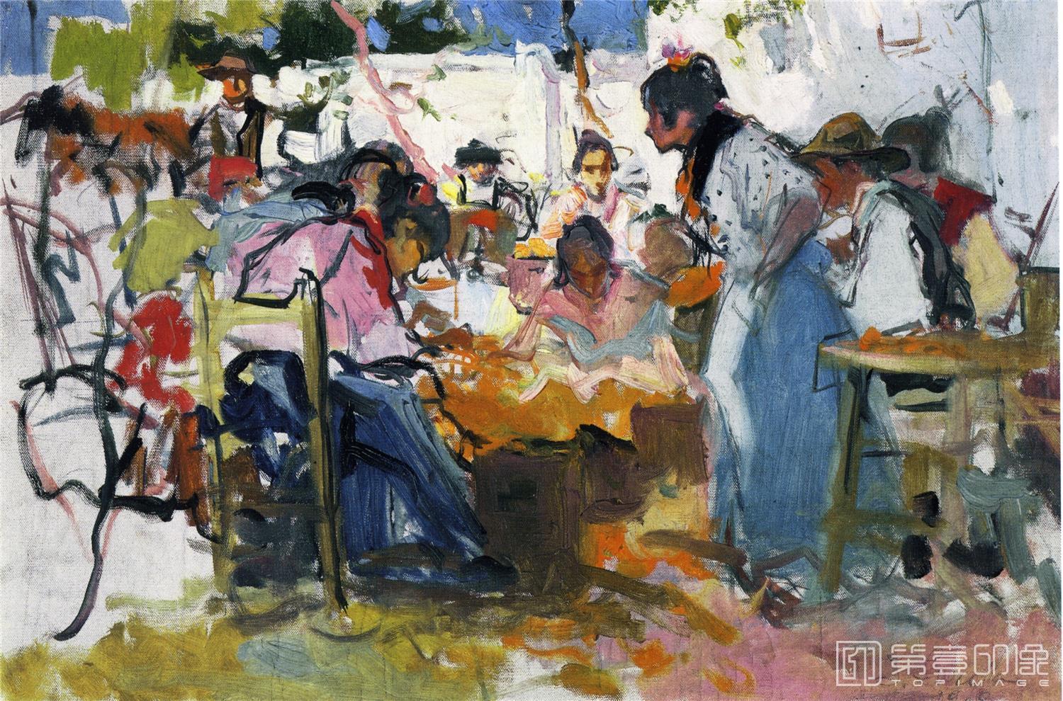 水彩画-华金·索罗拉亚·巴斯蒂达 Joaquín Sorolla yBastida-114