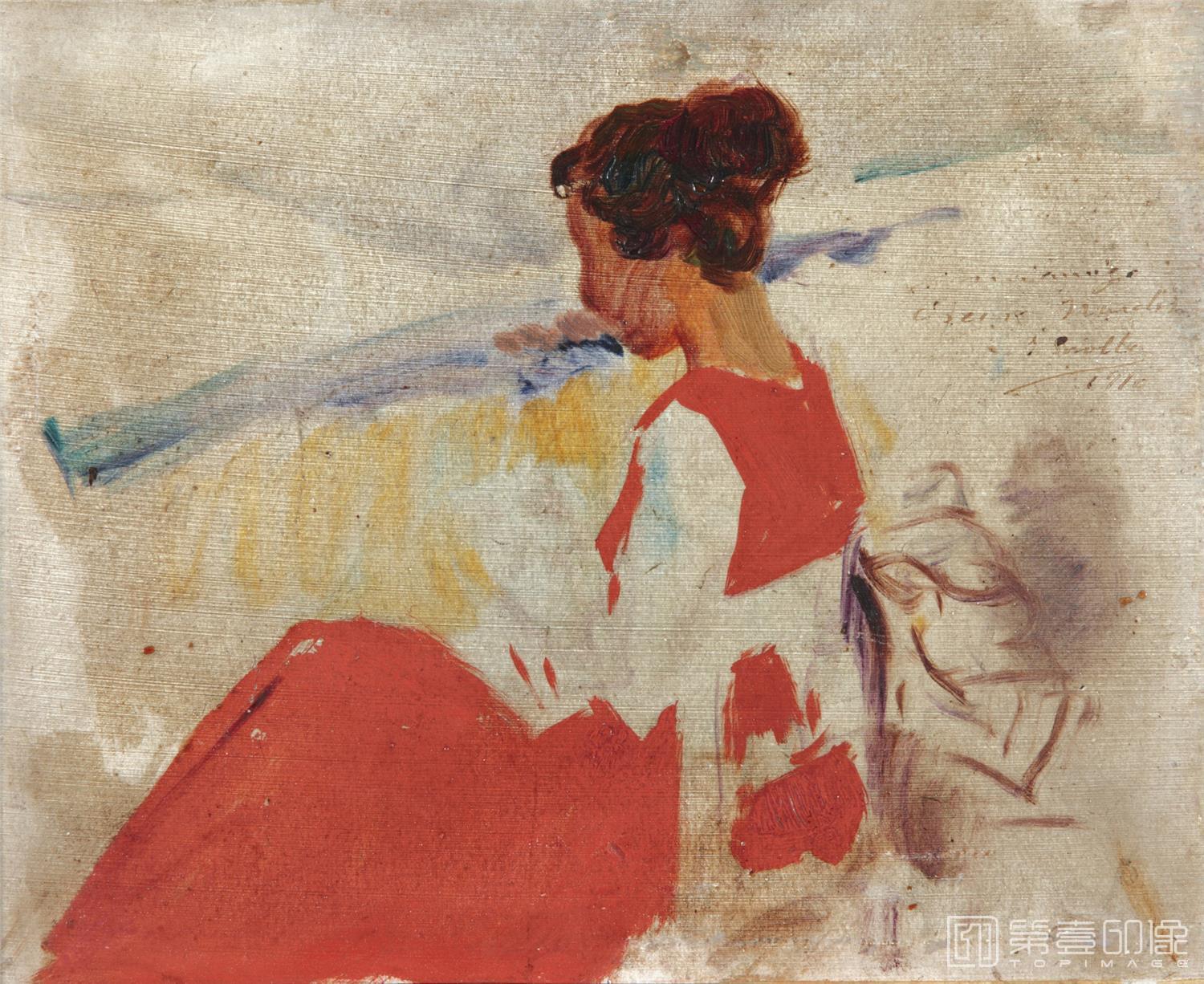水彩画-华金·索罗拉亚·巴斯蒂达 Joaquín Sorolla yBastida-129