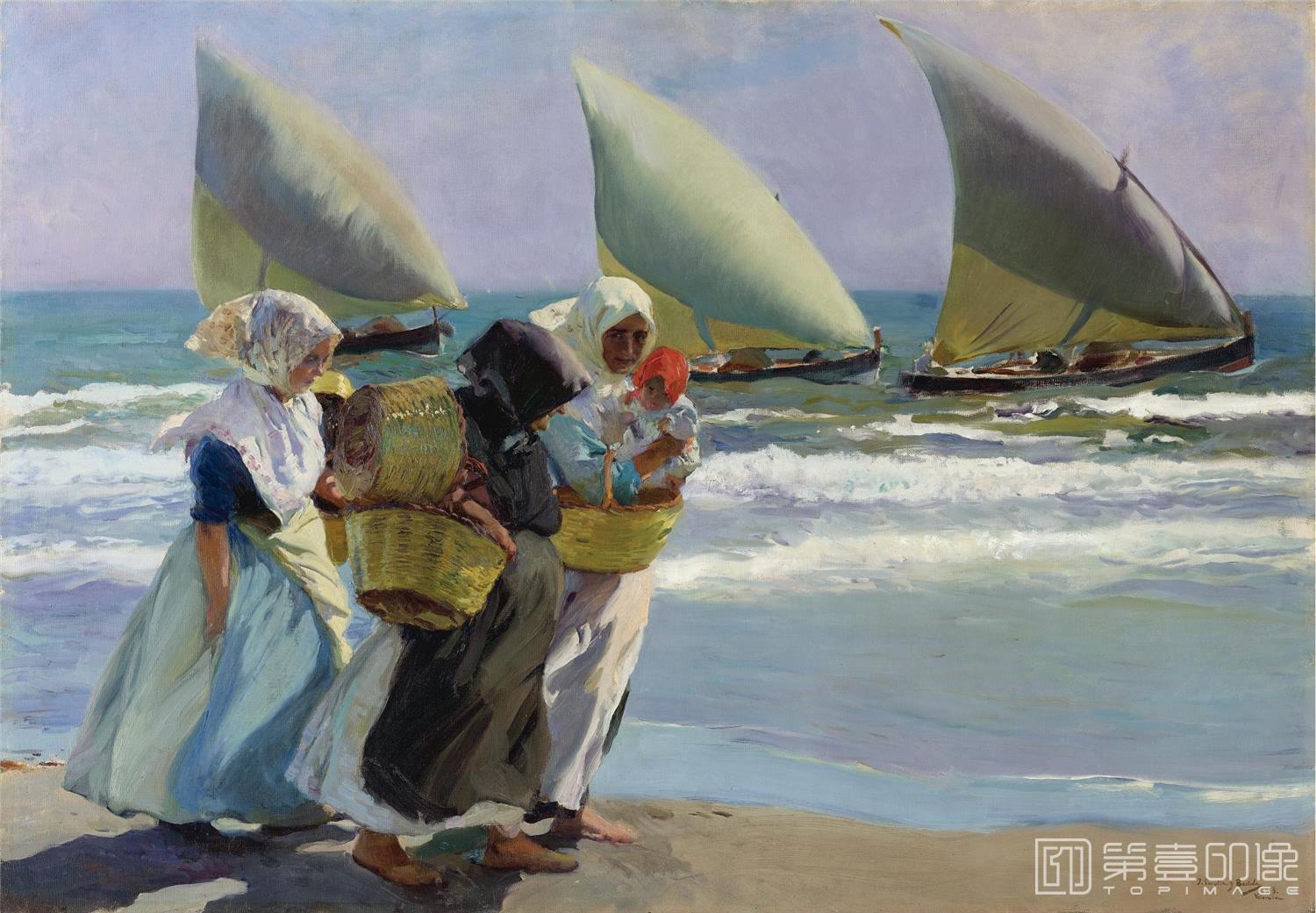 油画-华金·索罗拉亚·巴斯蒂达 Joaquín Sorolla yBastida-143
