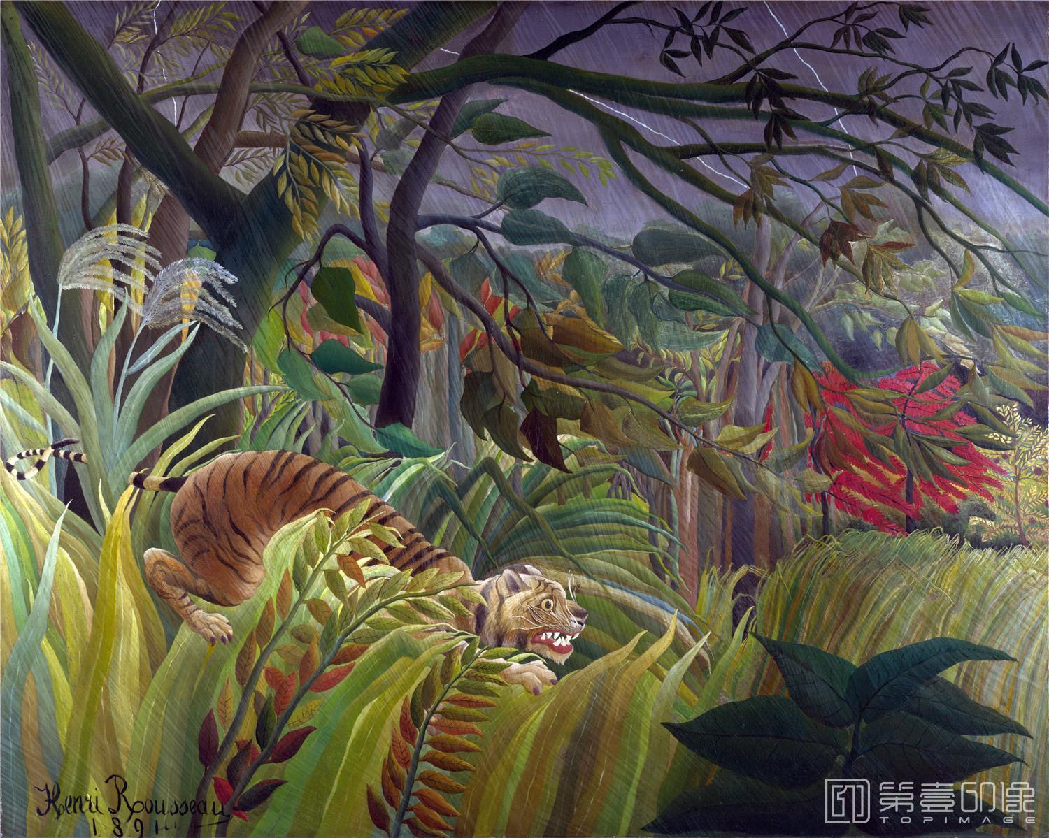 油画-亨利·朱利安·费利克斯·卢梭 Henri Julien Félix Rousseau作品集-04
