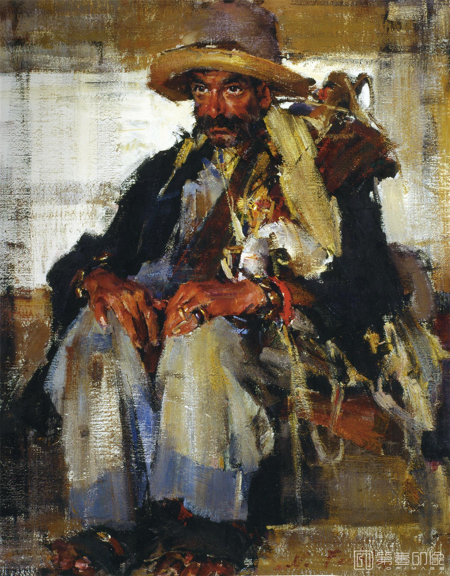 油画-尼古拉·费欣 Nicolai Ivanovich Fechin作品集-060