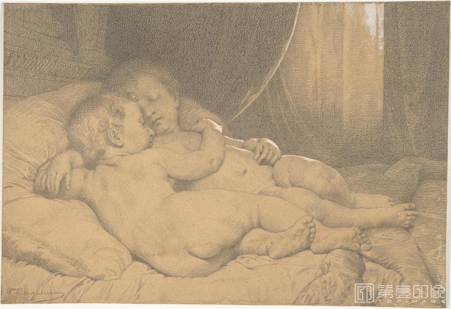素描-威廉·阿道夫·布格罗 William-Adolphe Bouguereau作品集-109