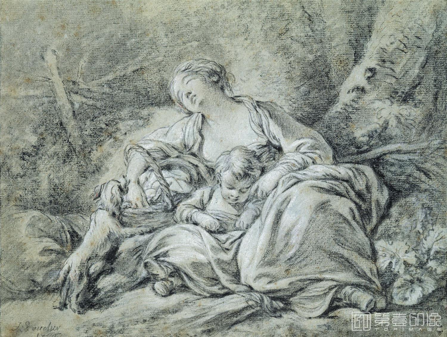 素描-弗朗索瓦·布歇 Francois Boucher作品集-269