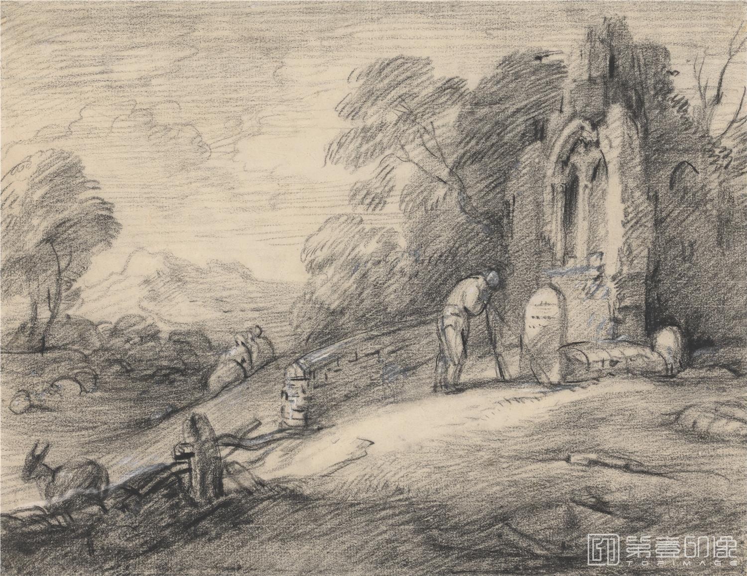 速写-托马斯·庚斯博罗 Thomas Gainsborough作品集-017