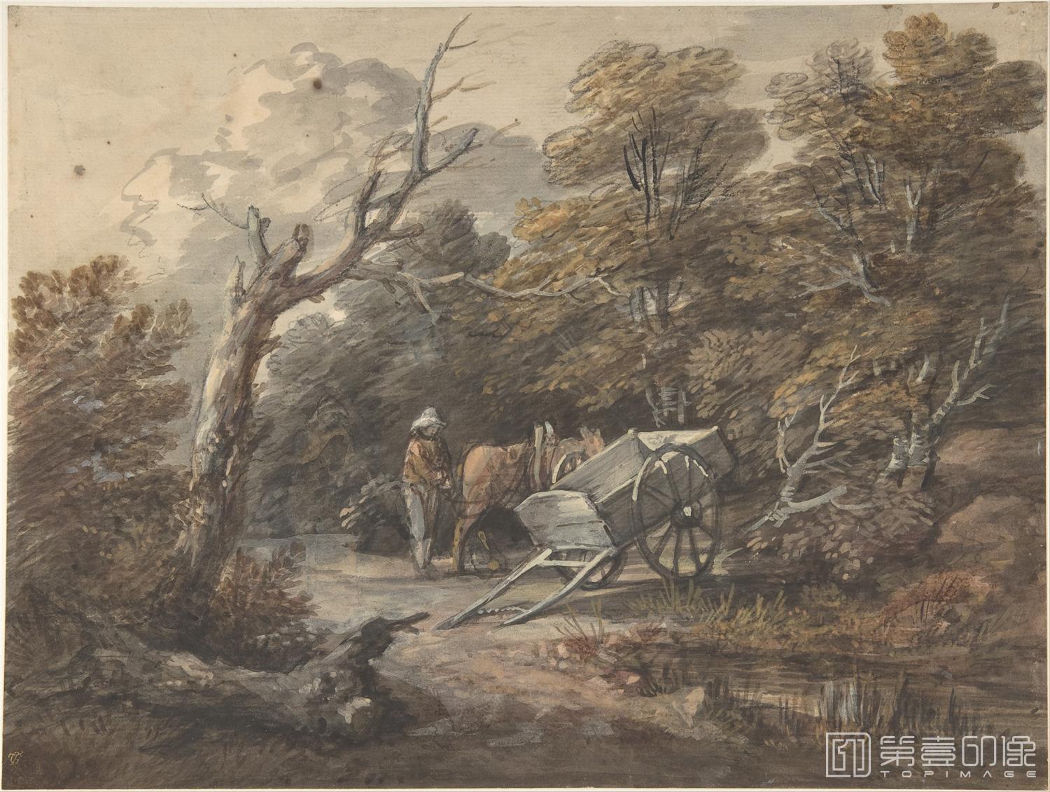 水彩画-托马斯·庚斯博罗 Thomas Gainsborough作品集-111